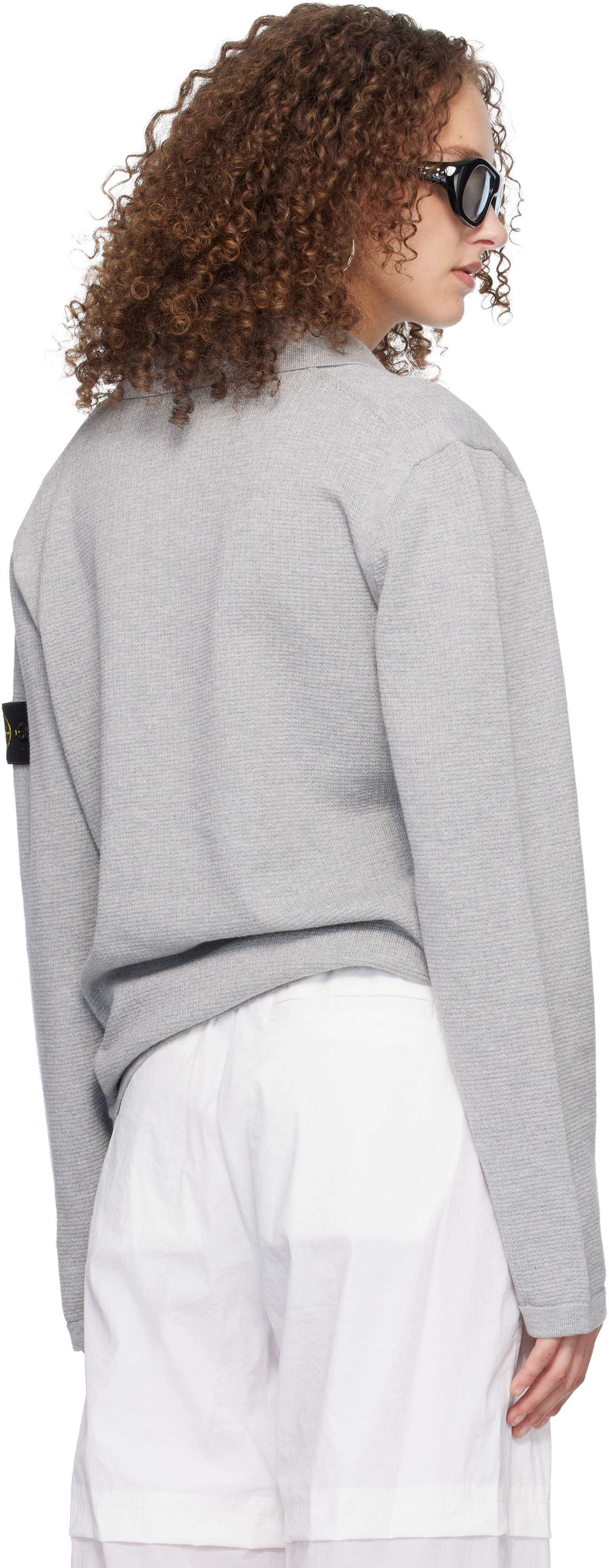 Stone Island: Gray 5100024 Micro Stitch Soft Organic Cotton Polo 