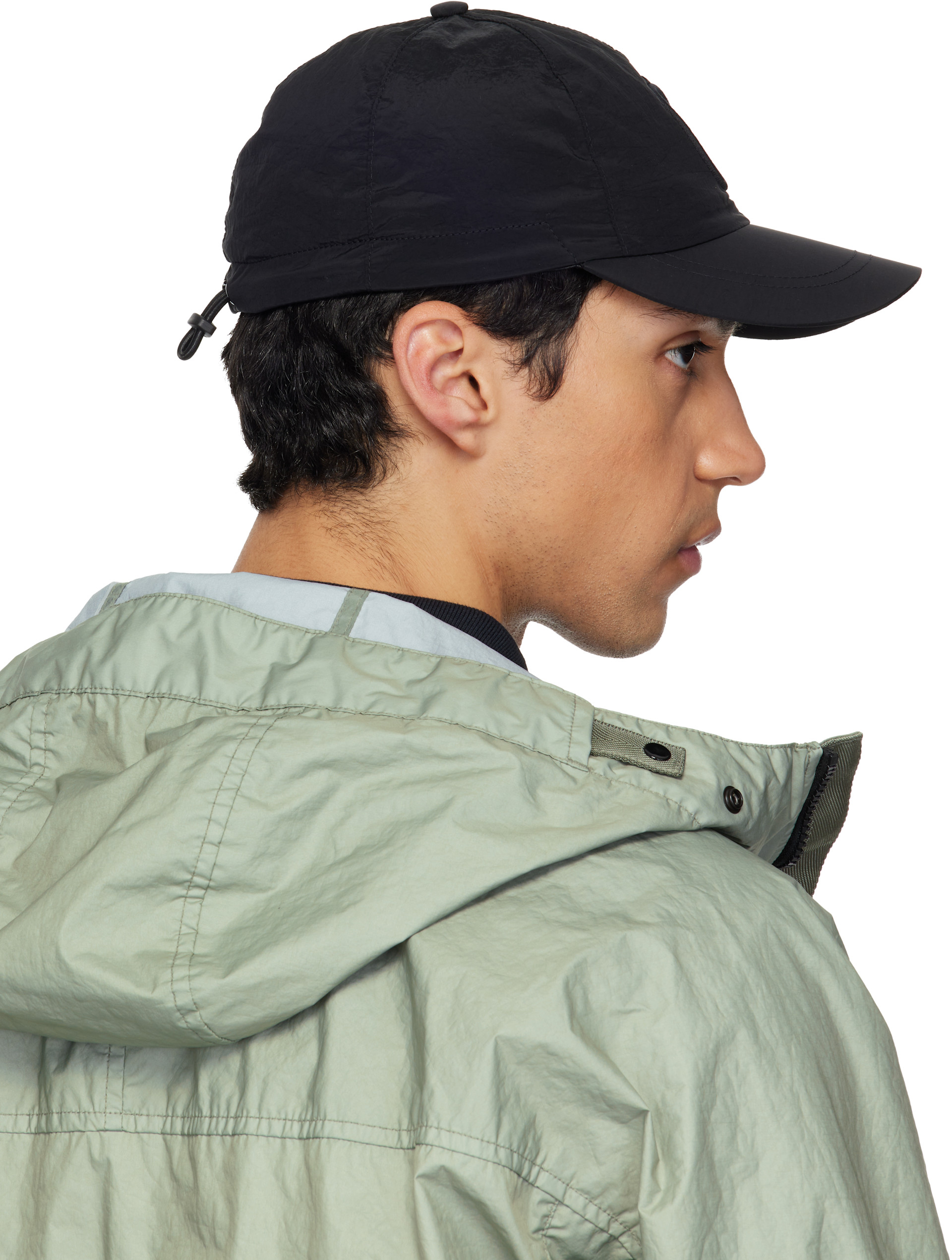 Stone Island: ブラック 9100011 Nylon Metal ECONYL キャップ