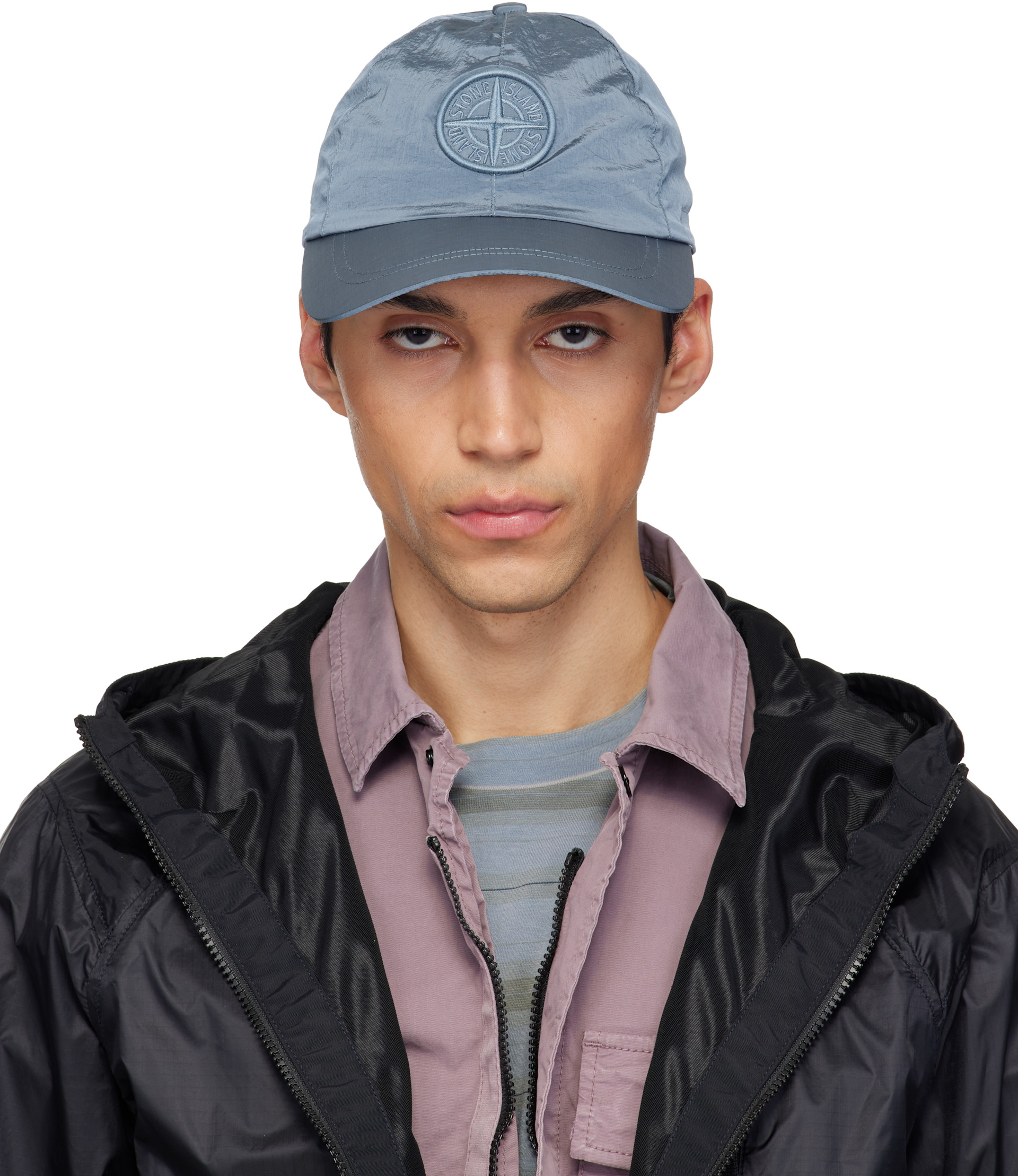 Stone Island: ブルー 9100011 Nylon Metal ECONYL キャップ | SSENSE 日本