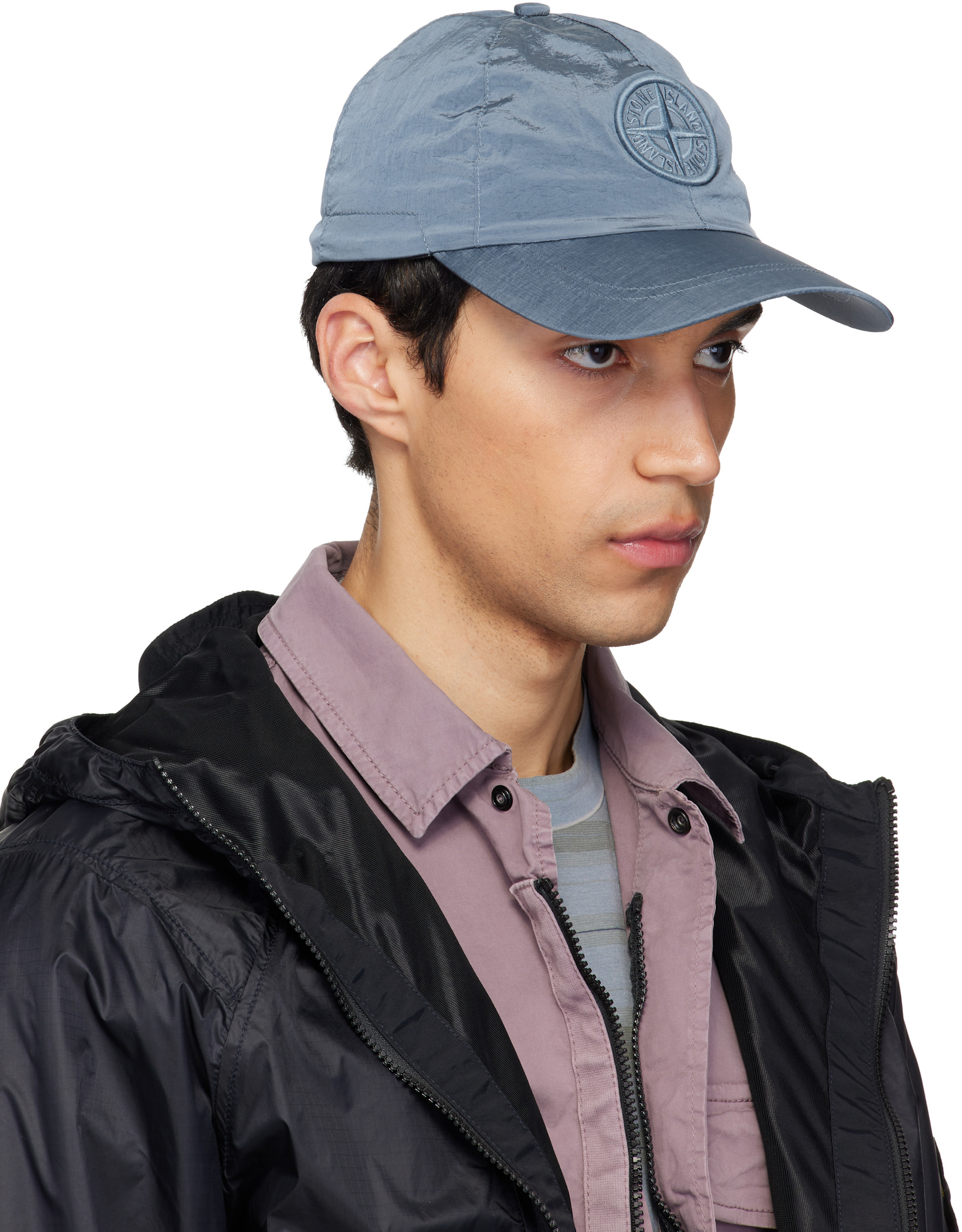 Stone Island: ブルー 9100011 Nylon Metal ECONYL キャップ | SSENSE 日本