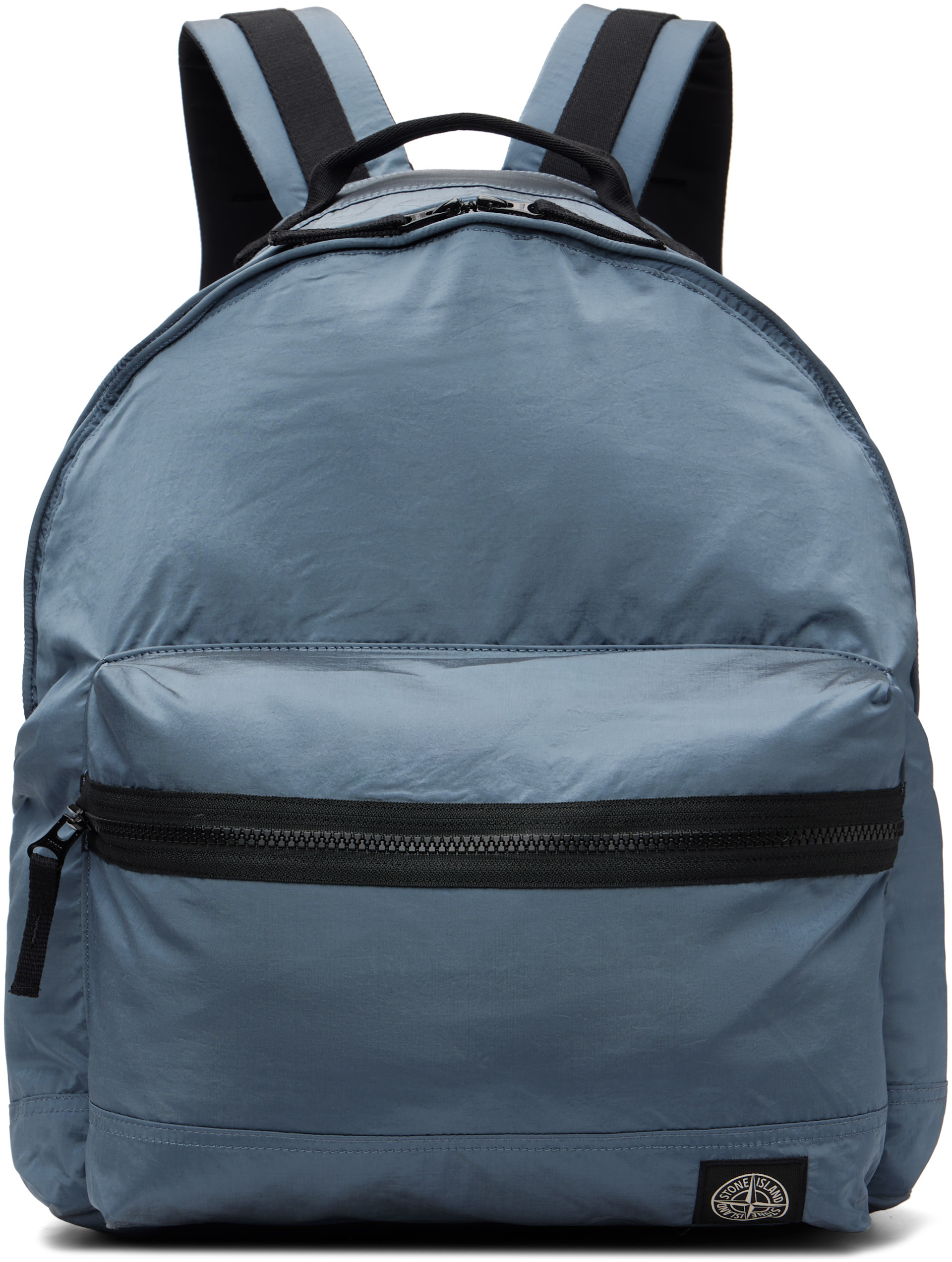 Stone Island: Blue 9200010 Coated Nylon Metal ECONYL Backpack | SSENSE ...