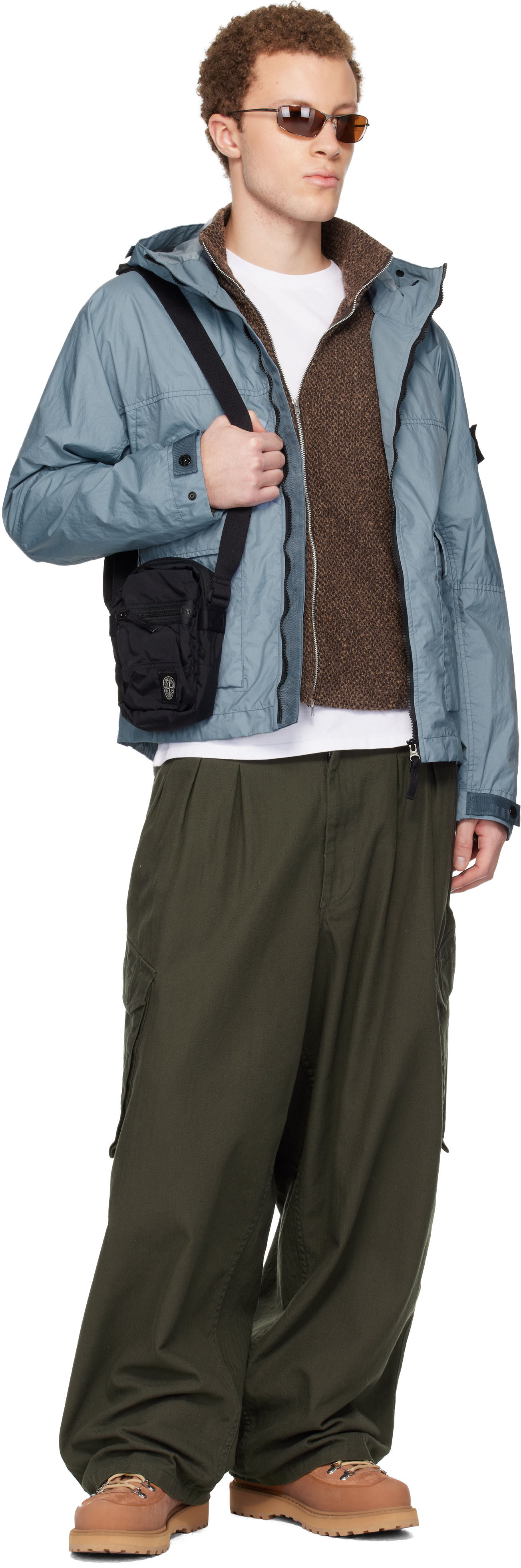 Stone Island: ブラック 9200015 Coated Nylon Metal ECONYL バッグ 