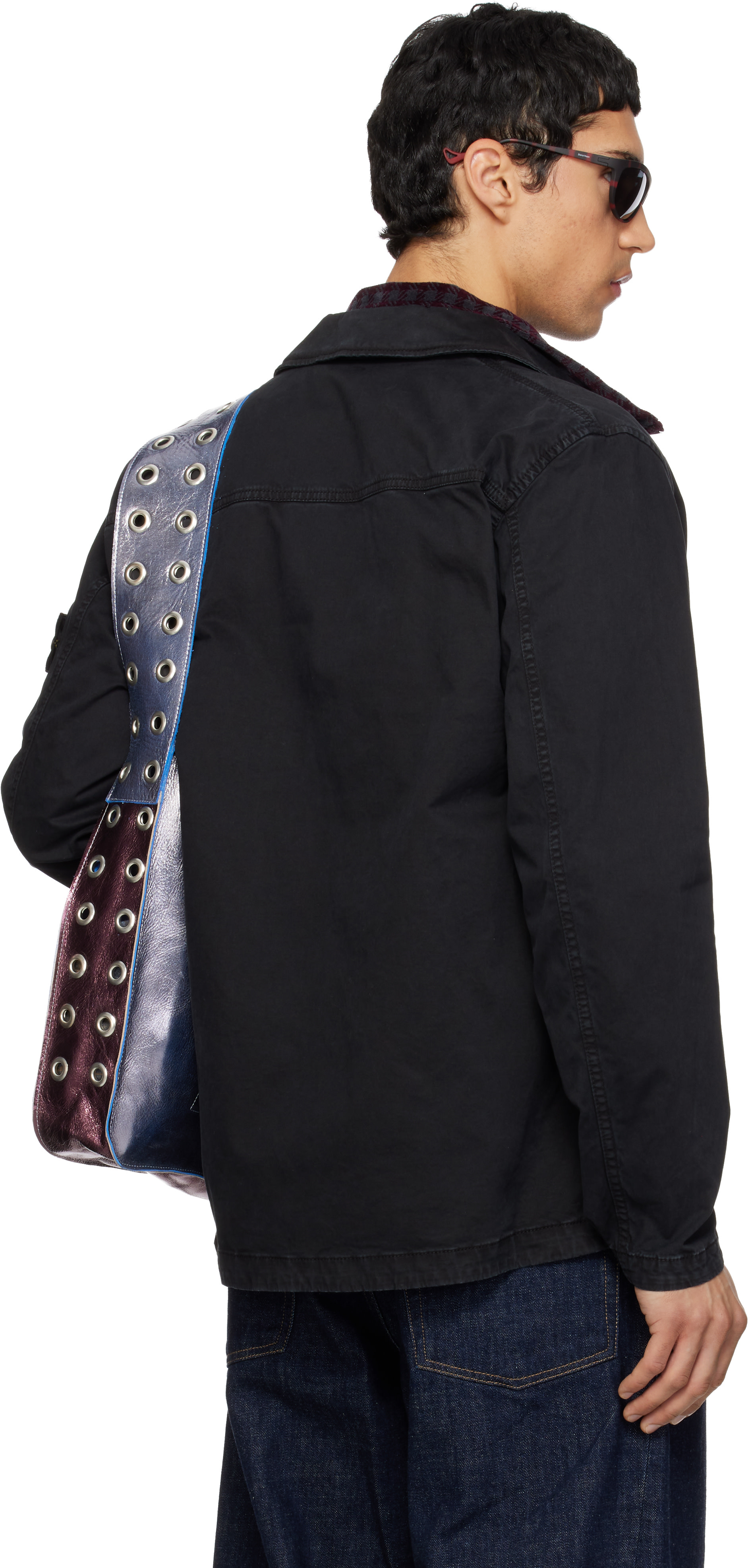 Stone Island: ブラック 1200001 Organic Cotton Stretch 'Old' Effect