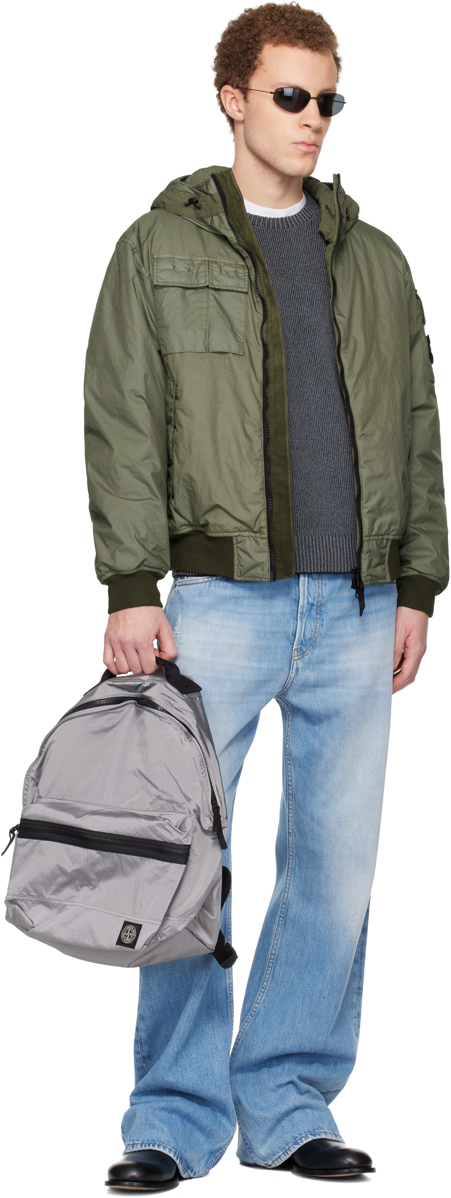 Stone Island: カーキ 4100005 Membrana 3L TC ジャケット | SSENSE 日本