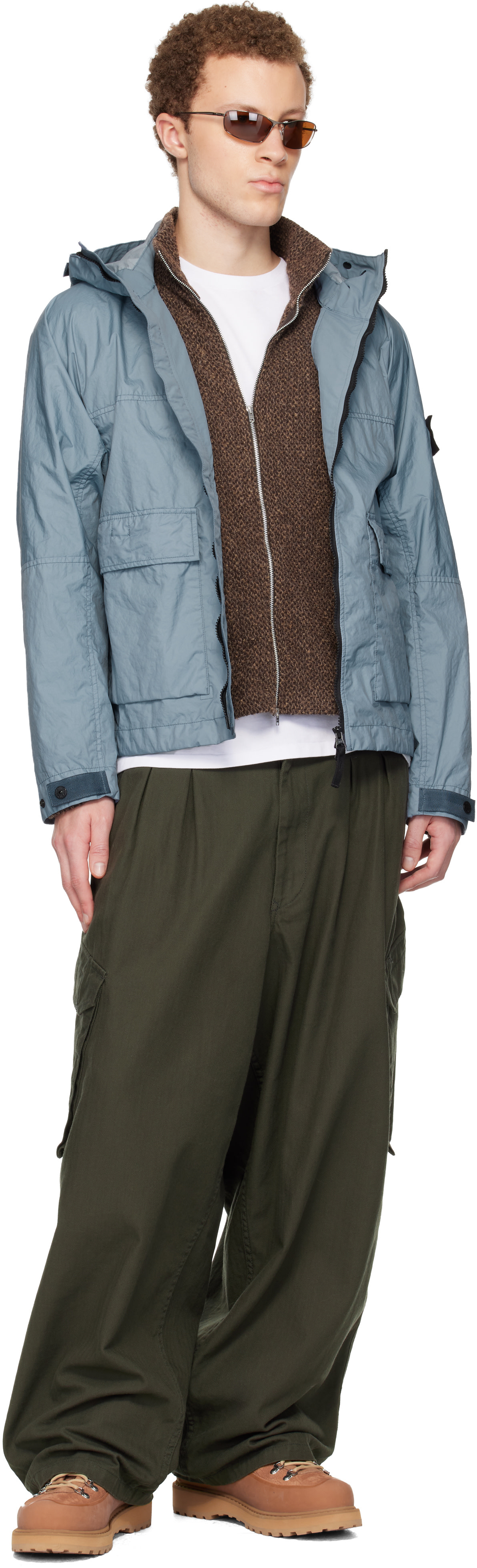 Stone Island: Blue 4100004 Membrana 3L TC Jacket | SSENSE Canada