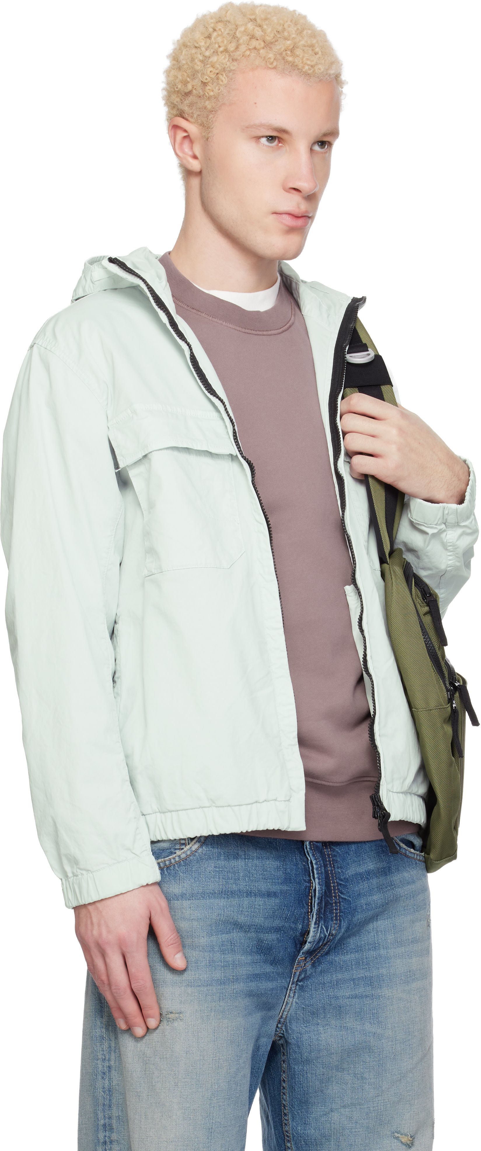 Stone Island: ブルー 4100077 Stretch Organic Cotton Twill 