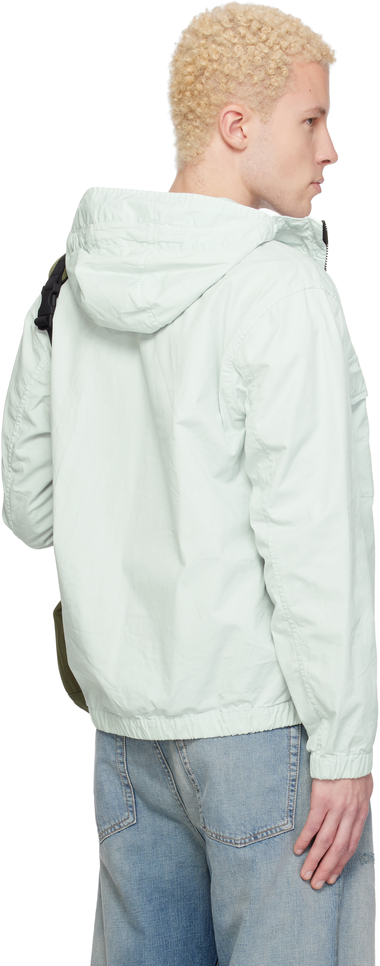 Stone Island: Blue 4100077 Stretch Organic Cotton Twill Jacket
