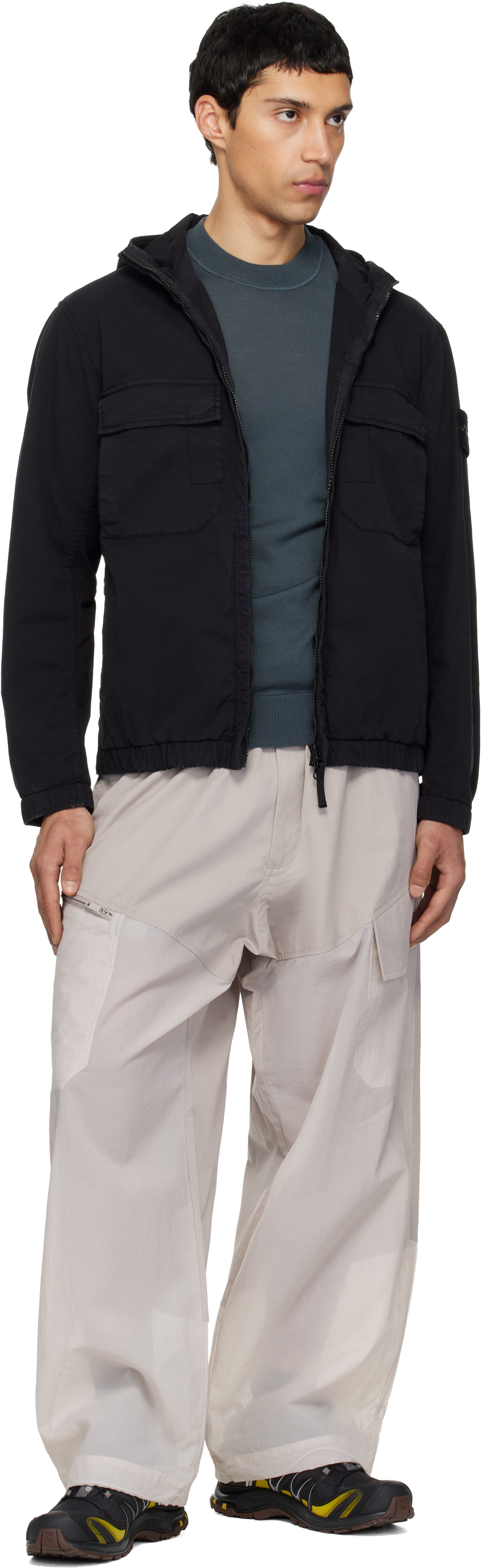 Stone Island: ブラック 4100077 Stretch Organic Cotton Twill