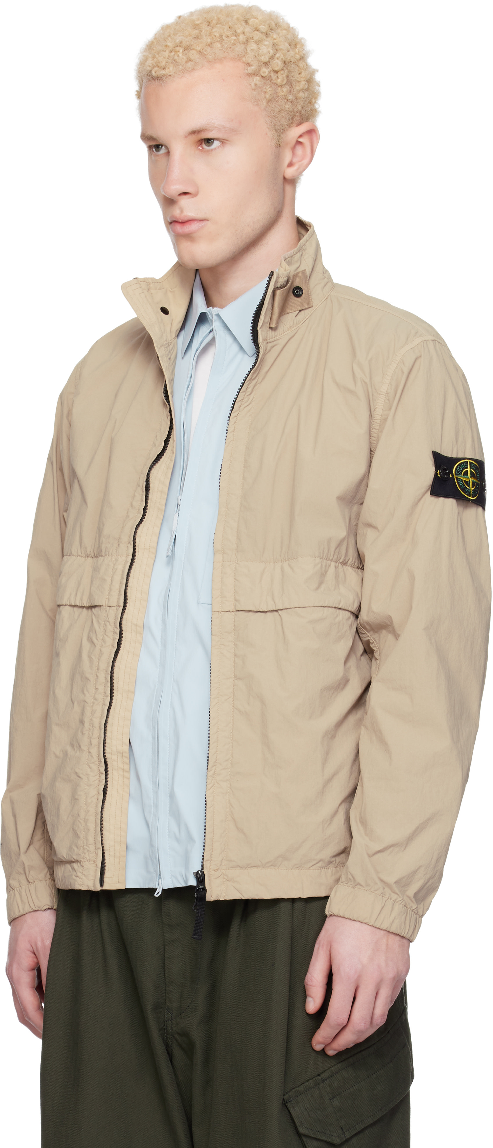 Stone Island: ベージュ 4100056 Nylon Smerigliato-TC ジャケット