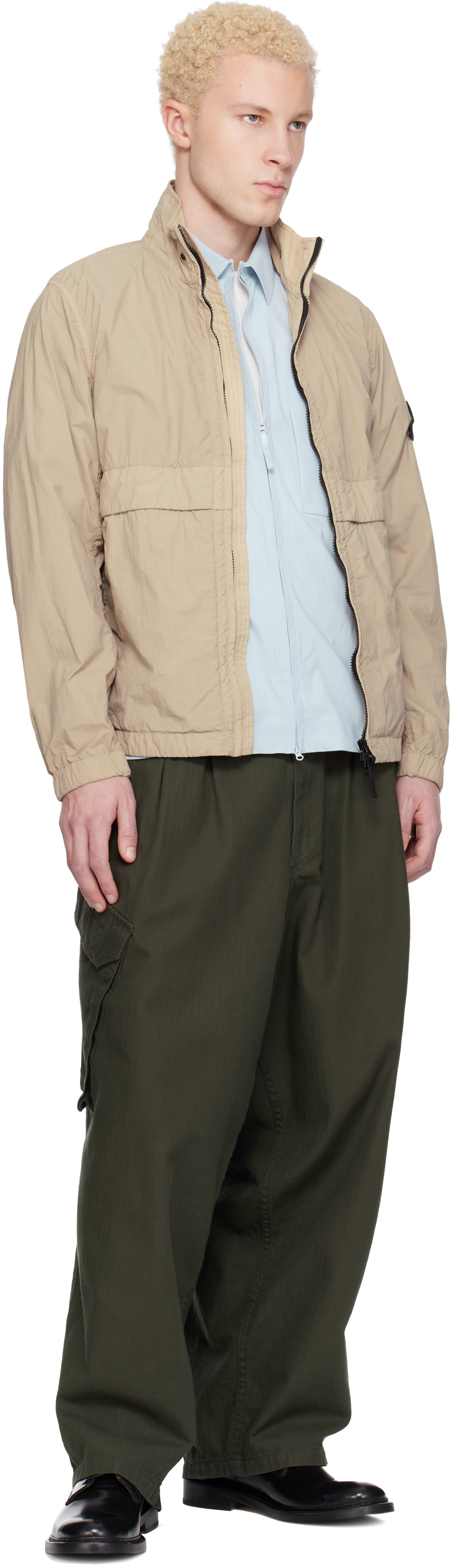 Stone Island: ベージュ 4100056 Nylon Smerigliato-TC ジャケット