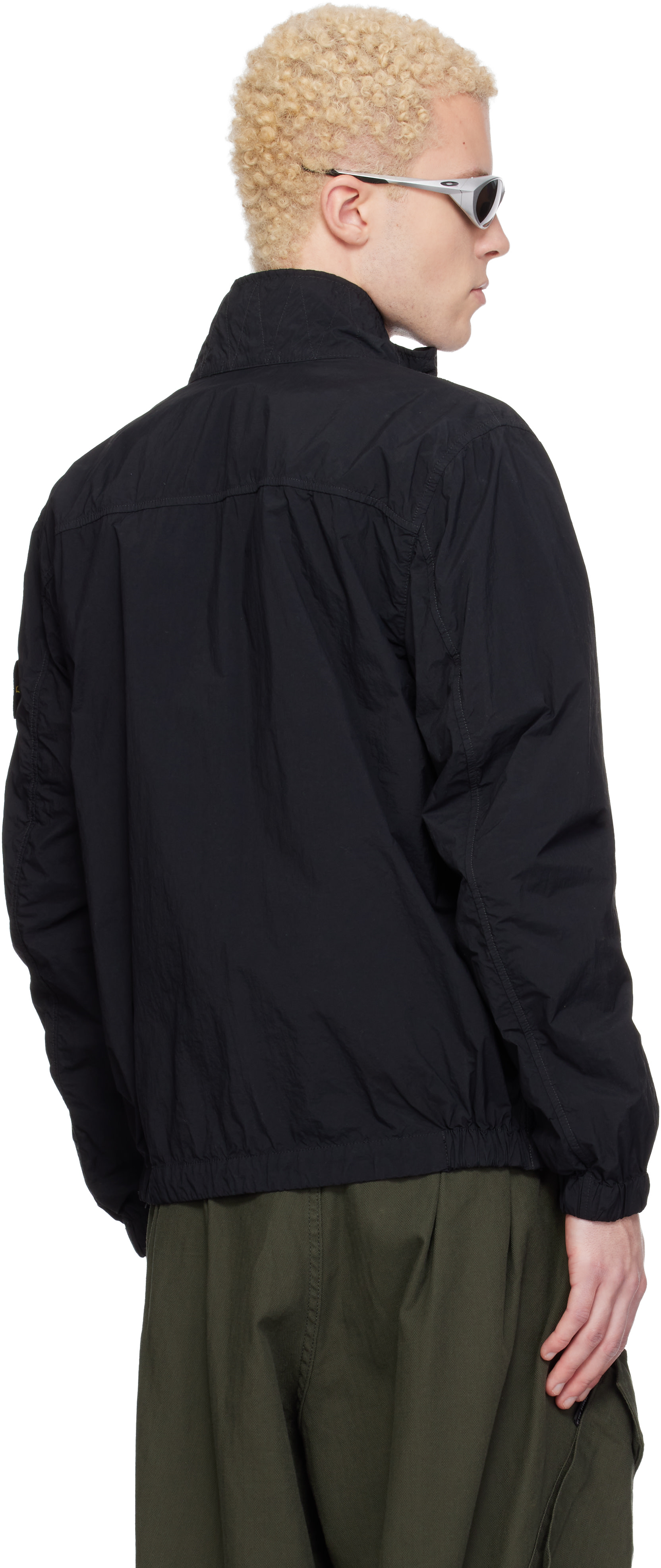 Stone Island: ブラック 4100056 Nylon Smerigliato-TC ジャケット