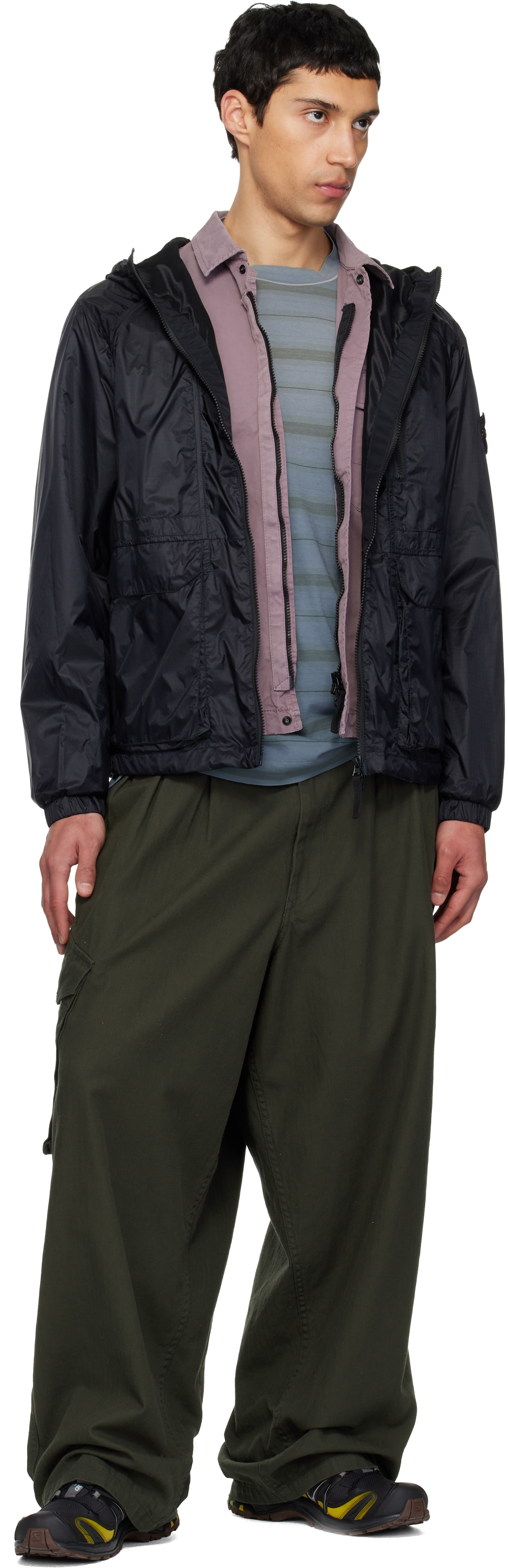 Stone Island: ネイビー 4100057 Light Ripstop Cordura® ジャケット