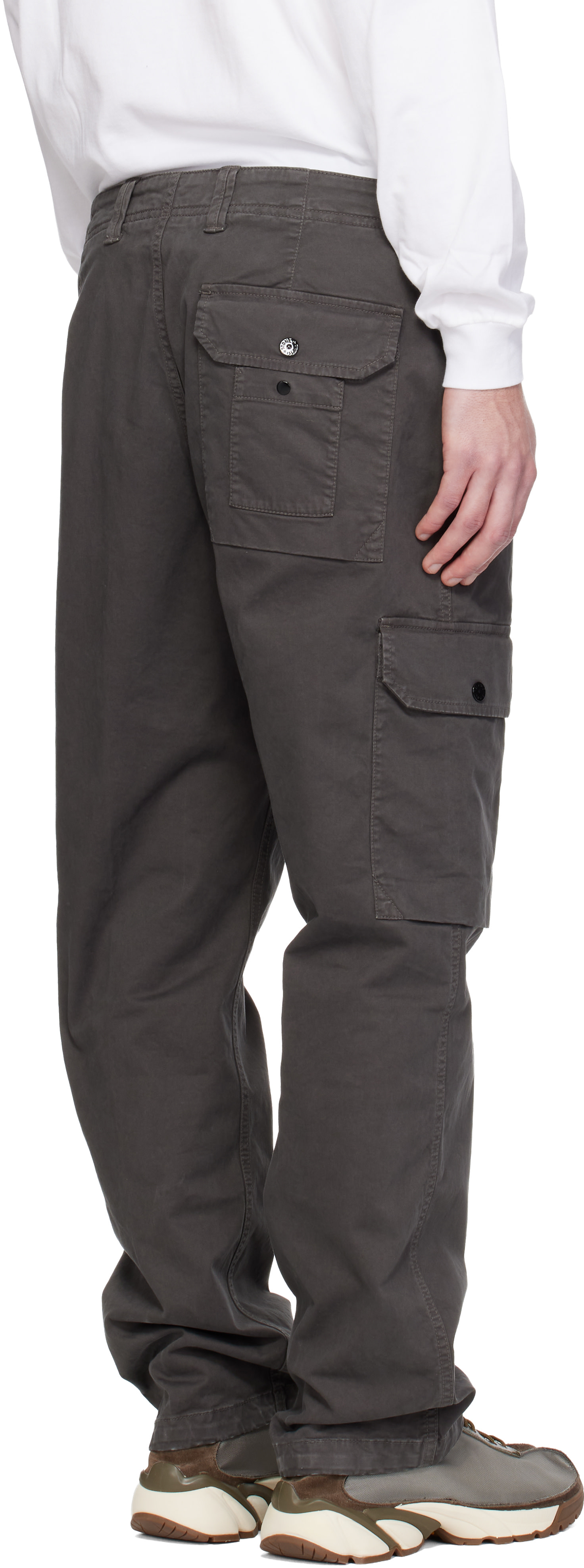 Stone Island: Gray 3100011 Organic Broken Twill Old Effect Cargo