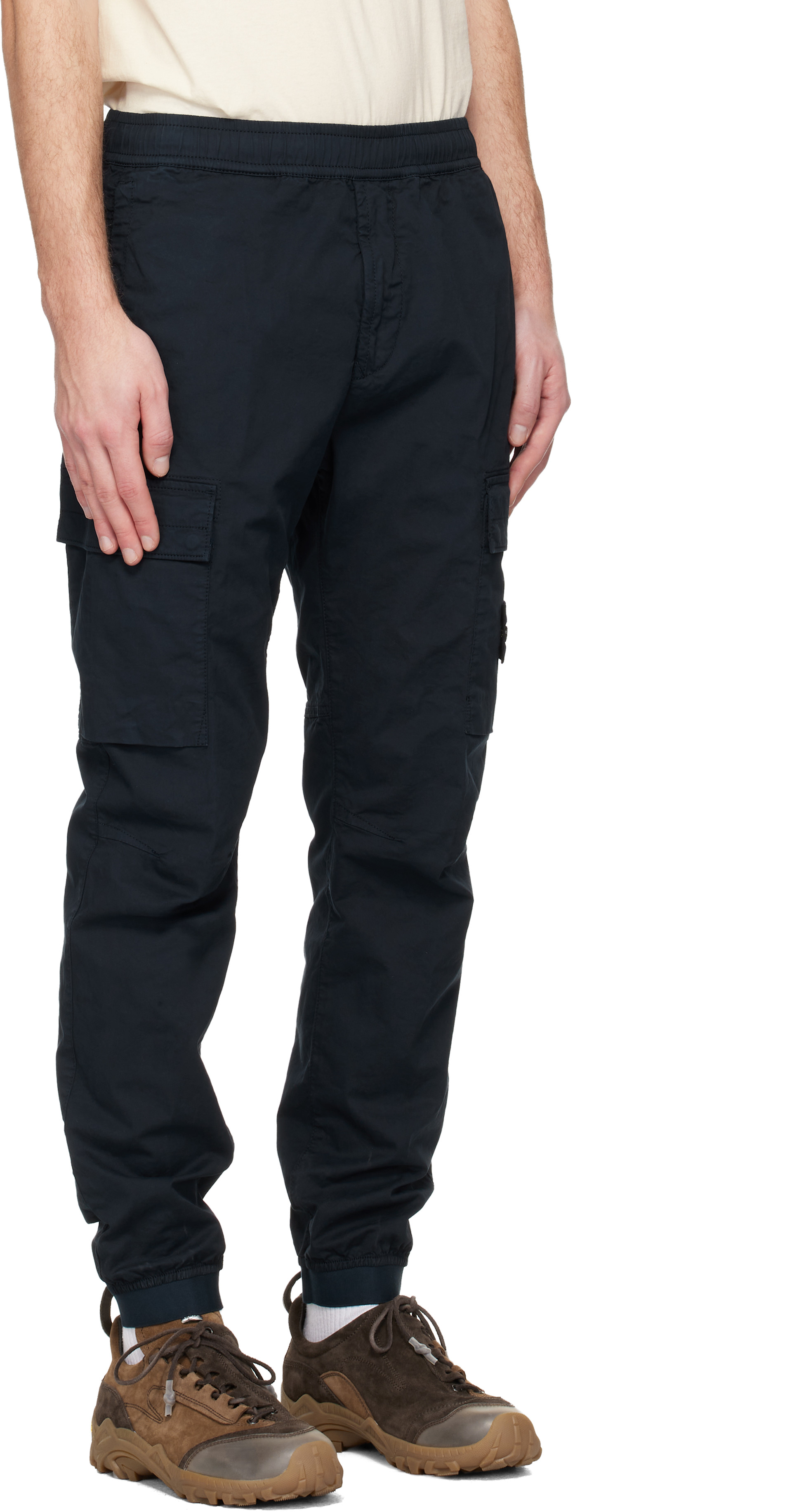Stone Island: Navy 3100031 Stretch Cotton Tela 'Paracadute' Cargo