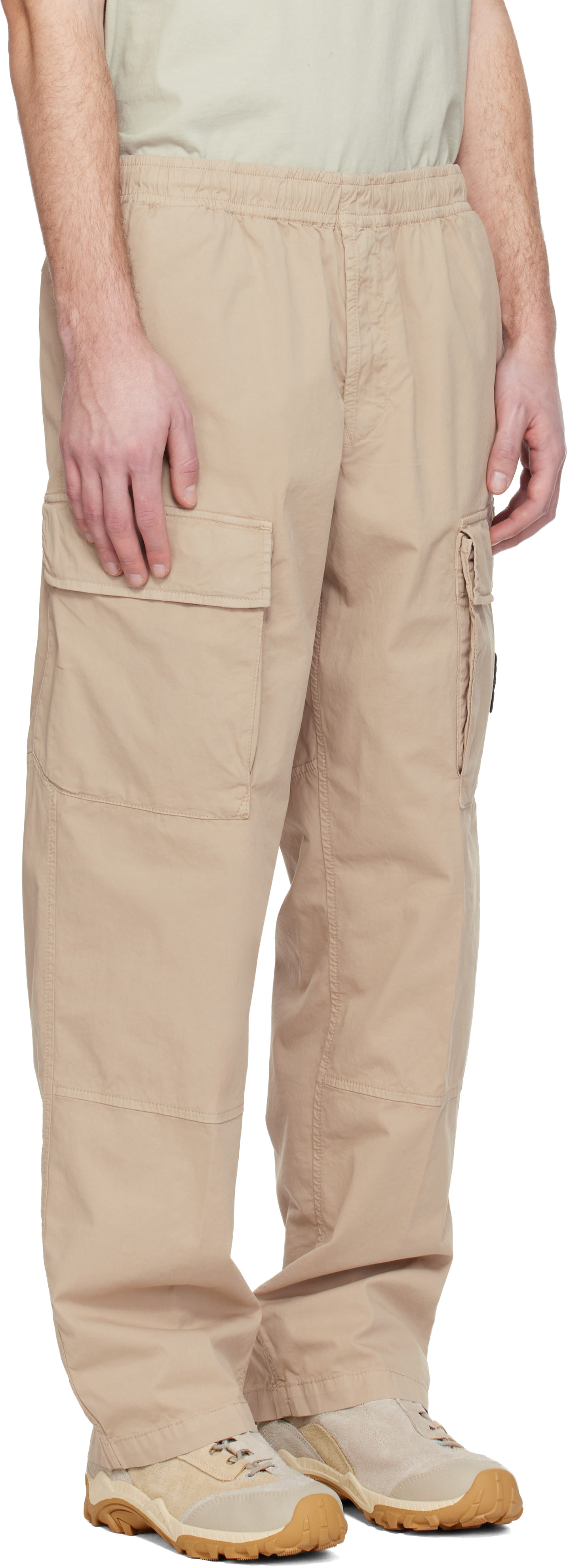 Stone Island: ベージュ 3100020 Stretch Organic Cotton Twill カーゴ
