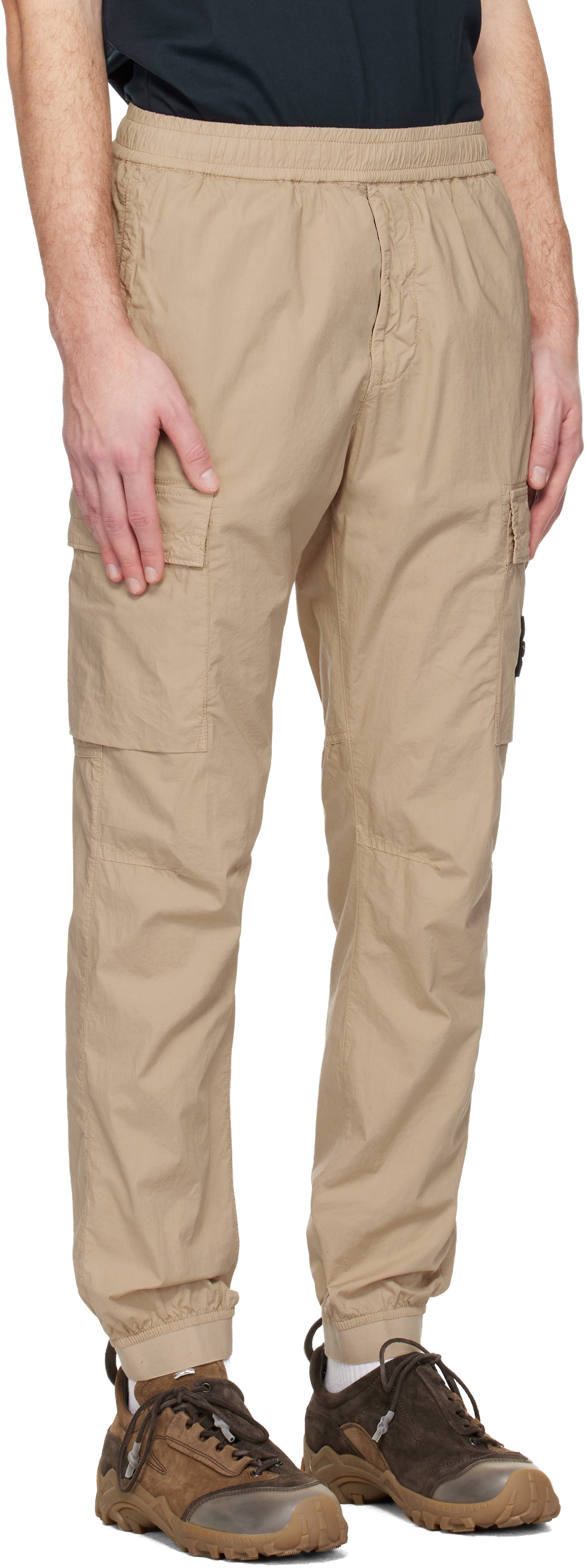 Stone Island: ベージュ 3100031 Stretch Cotton Tela 'Paracadute