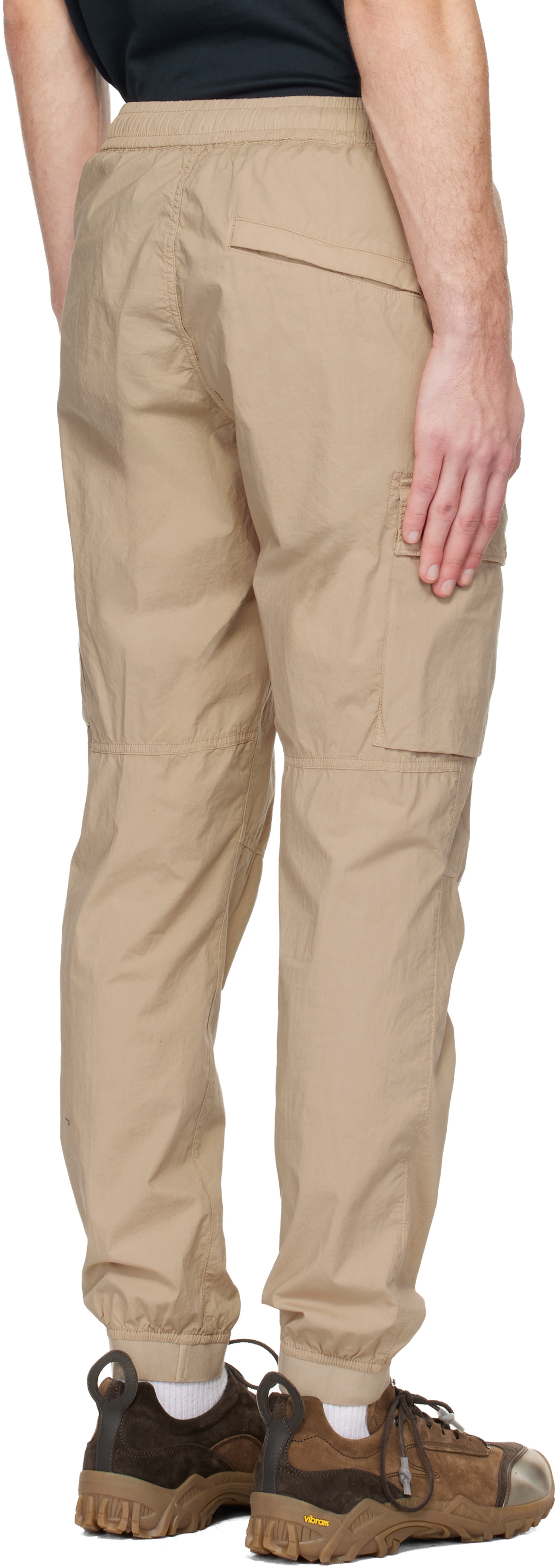 Stone Island: Beige 3100031 Stretch Cotton Tela 'Paracadute' Cargo