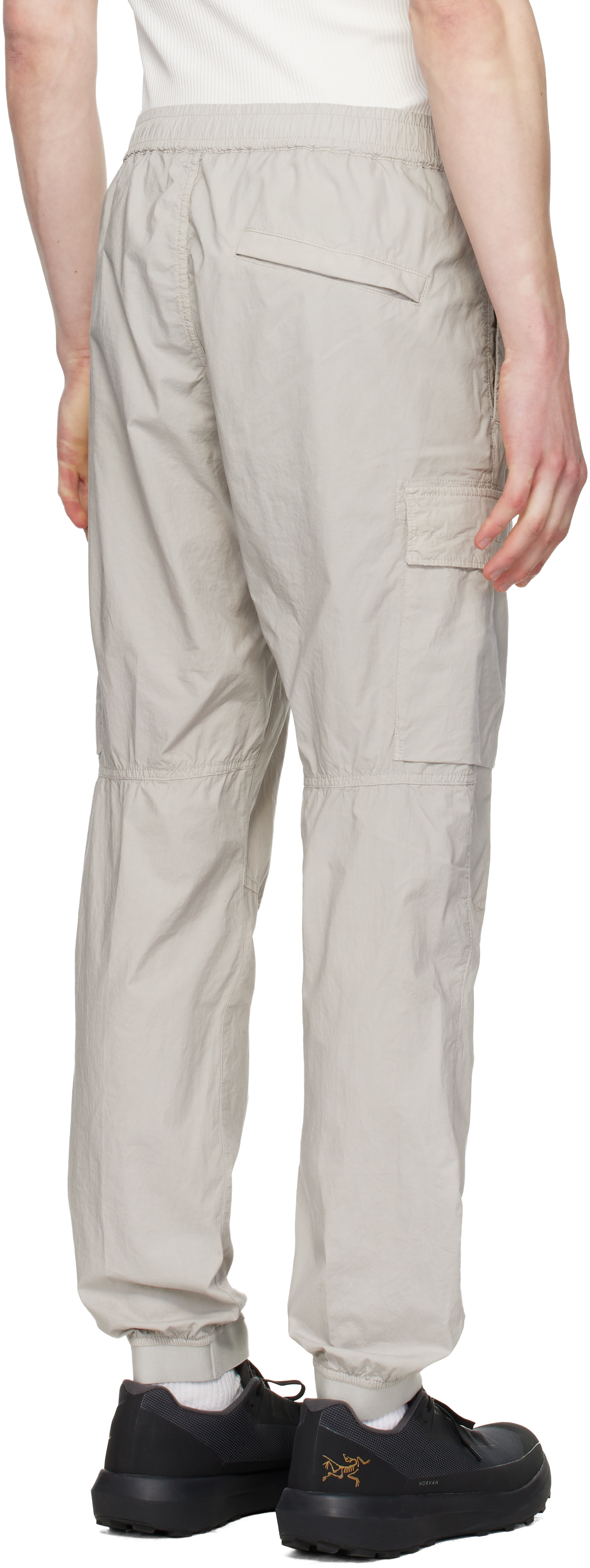 Stone Island: Gray 3100031 Stretch Cotton Tela 'Paracadute' Cargo
