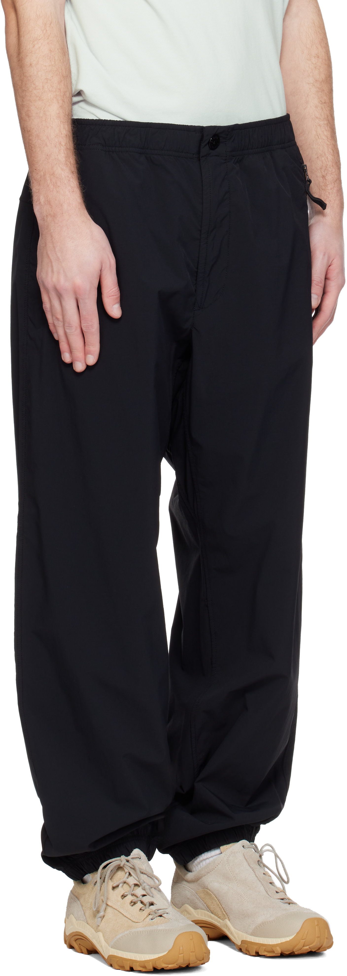 Stone Island: ブラック 3100048 Stretch Nylon Tech Fleece 