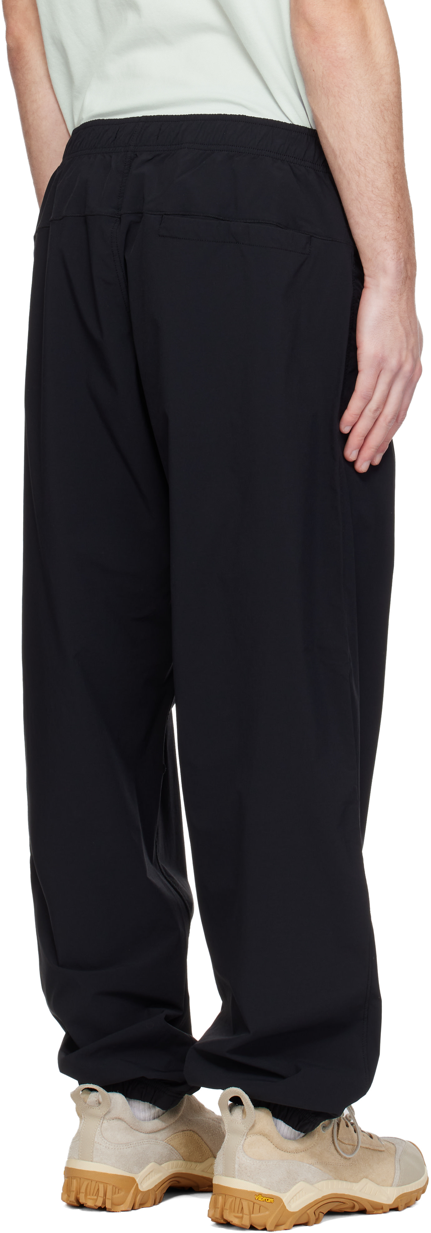 Stone Island: ブラック 3100048 Stretch Nylon Tech Fleece