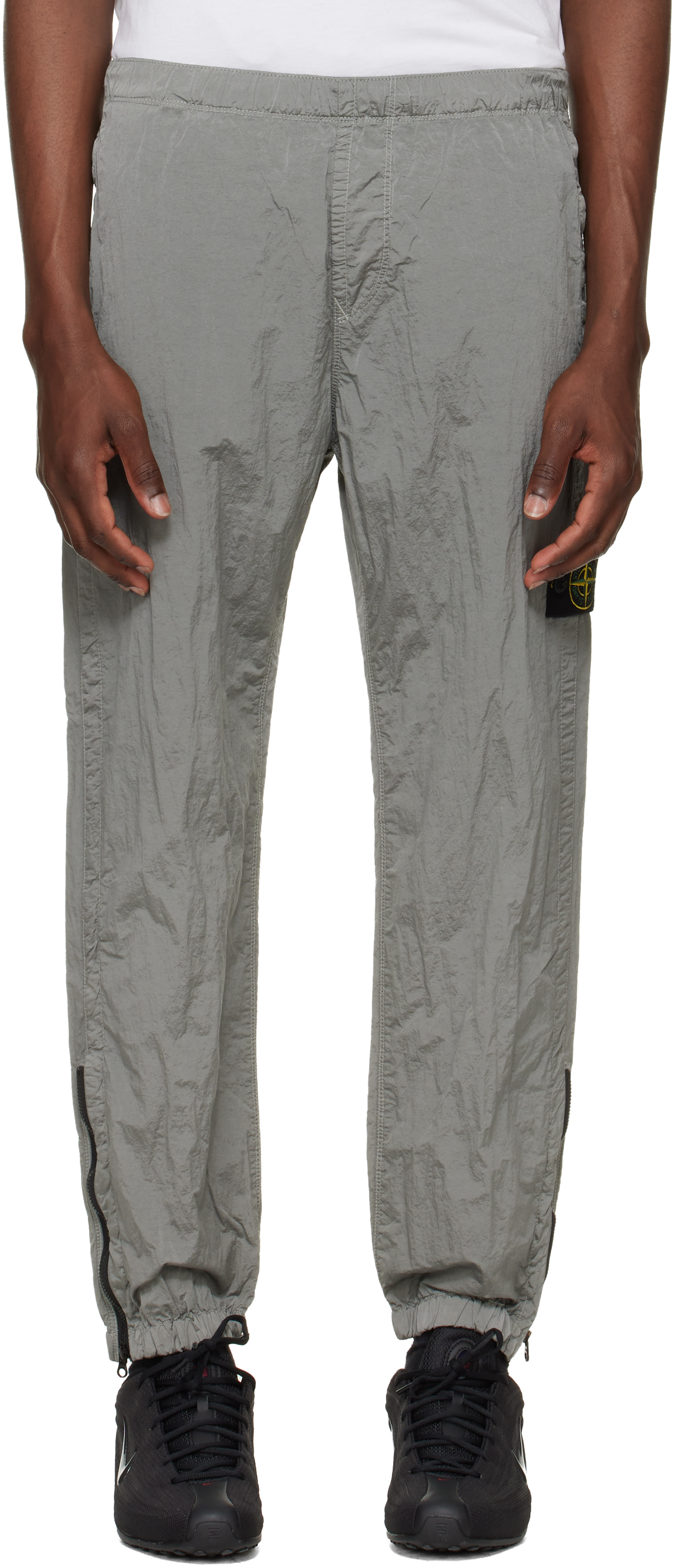 Stone Island: Gray 3100035 Nylon Metal ECONYL Trousers | SSENSE
