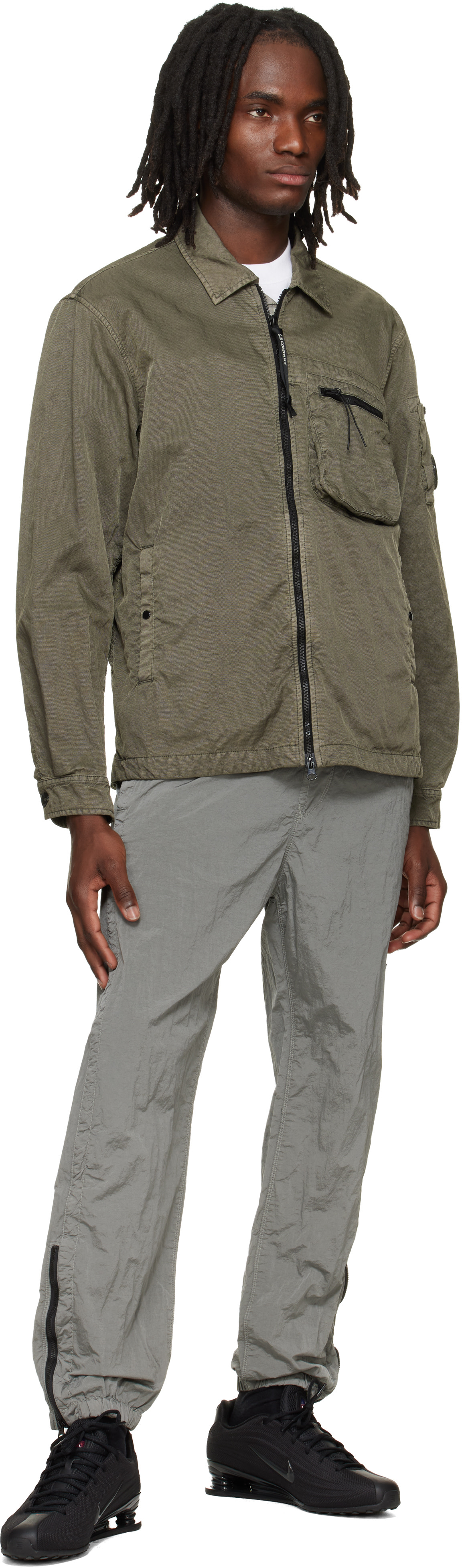 Stone Island: Gray 3100035 Nylon Metal ECONYL Trousers | SSENSE