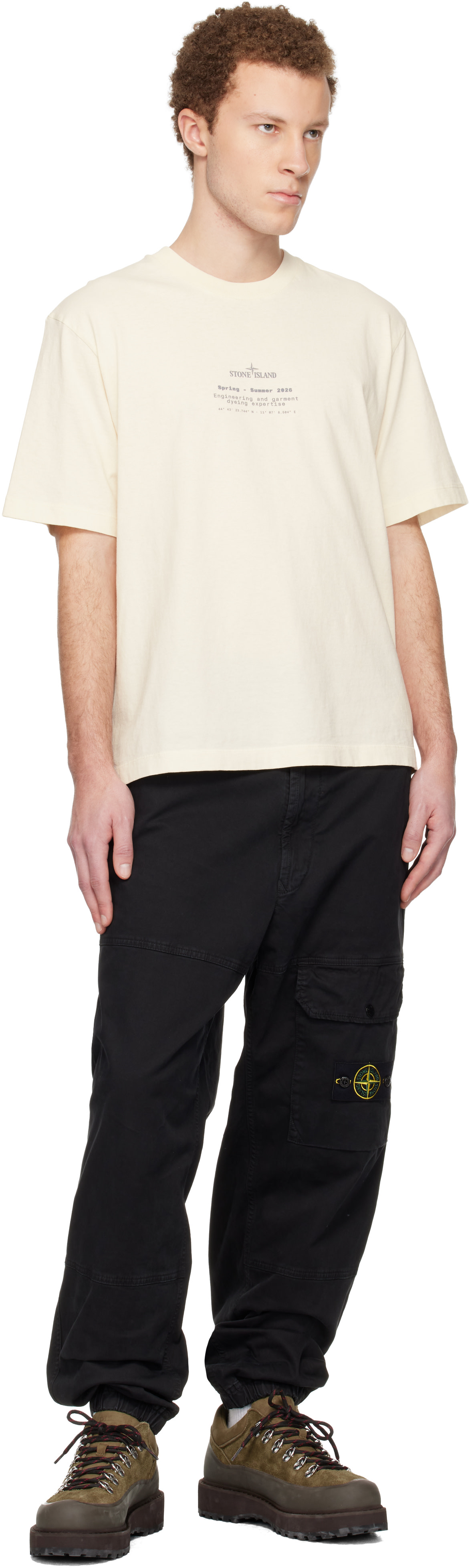 Stone Island: ブラック 3100010 Organic Cotton Stretch Broken Twill