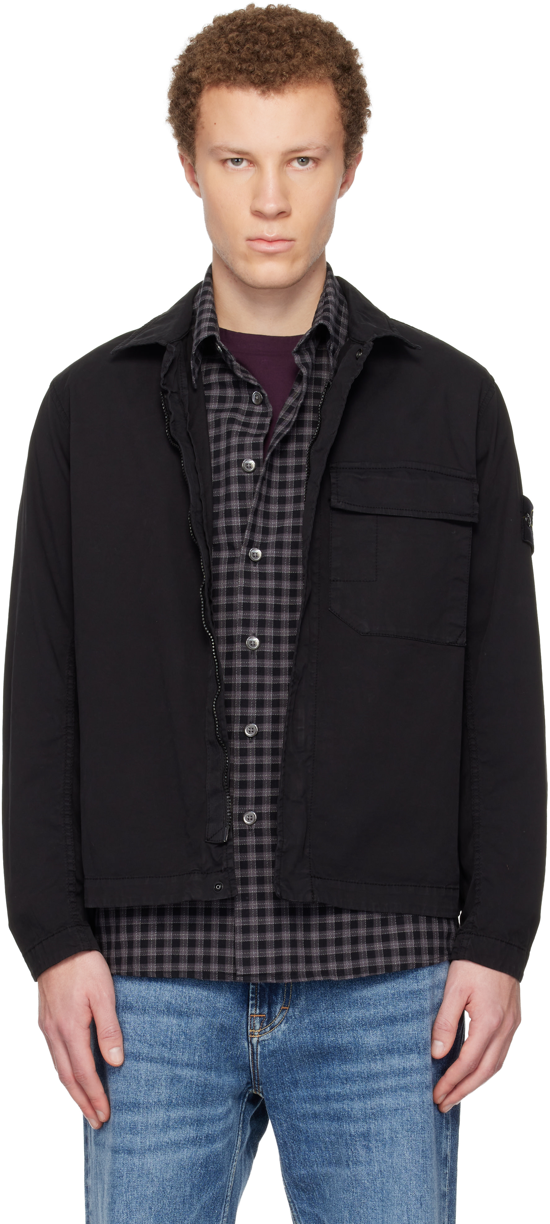 Stone Island: ブラック 1200013 ストレッチ オーガニックコットン