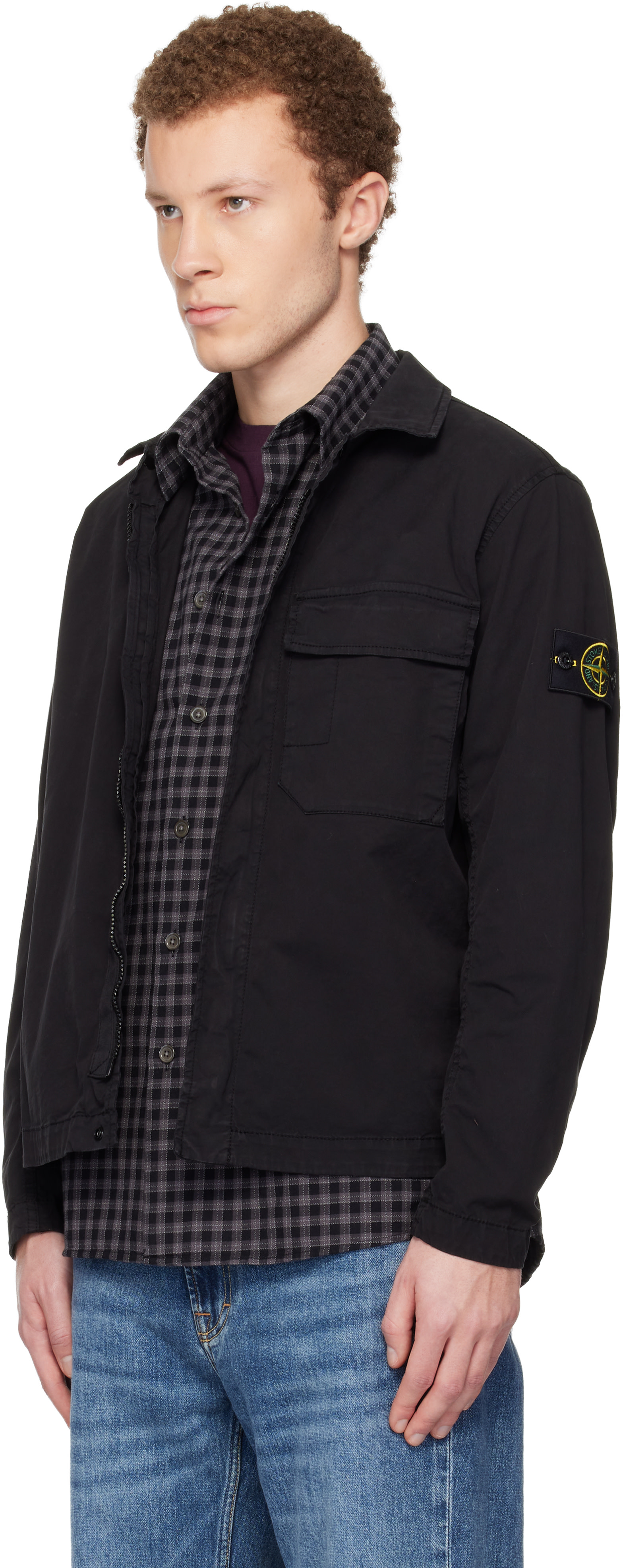 Stone Island: ブラック 1200013 ストレッチ オーガニックコットン