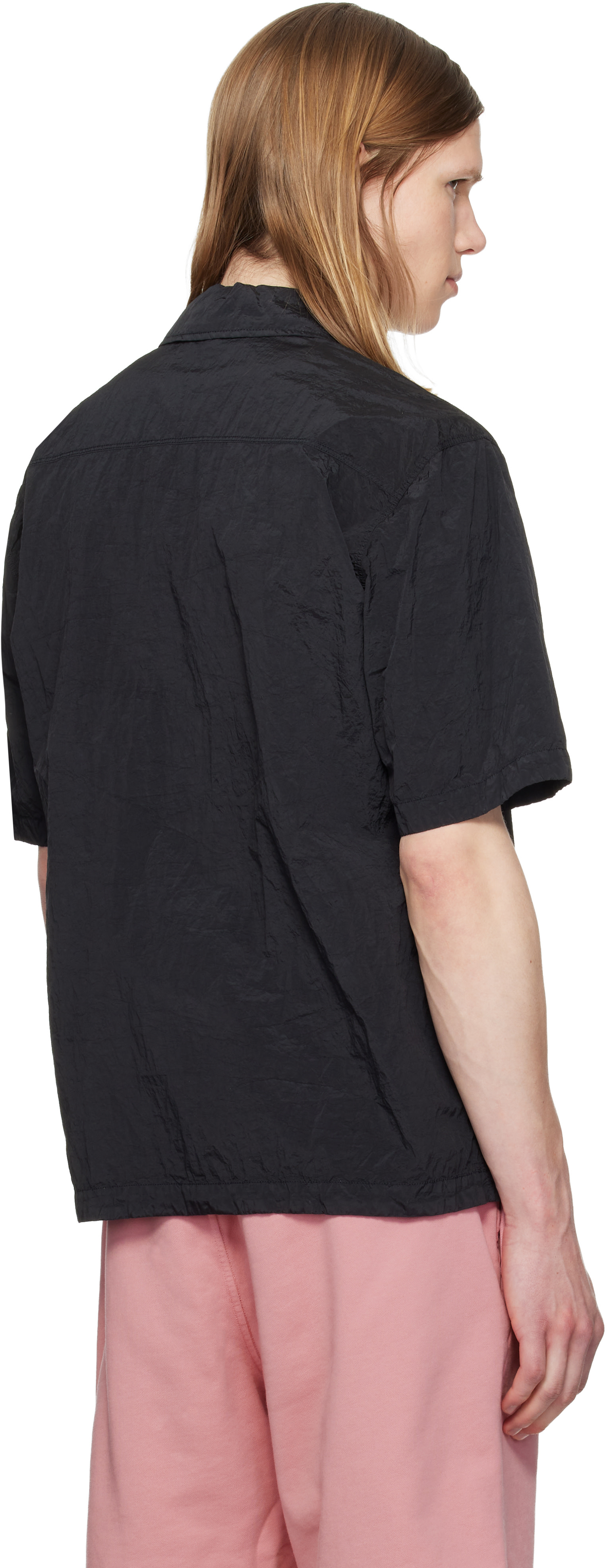 Stone Island: ブラック 1200028 Nylon Metal ECONYL シャツ | SSENSE 日本