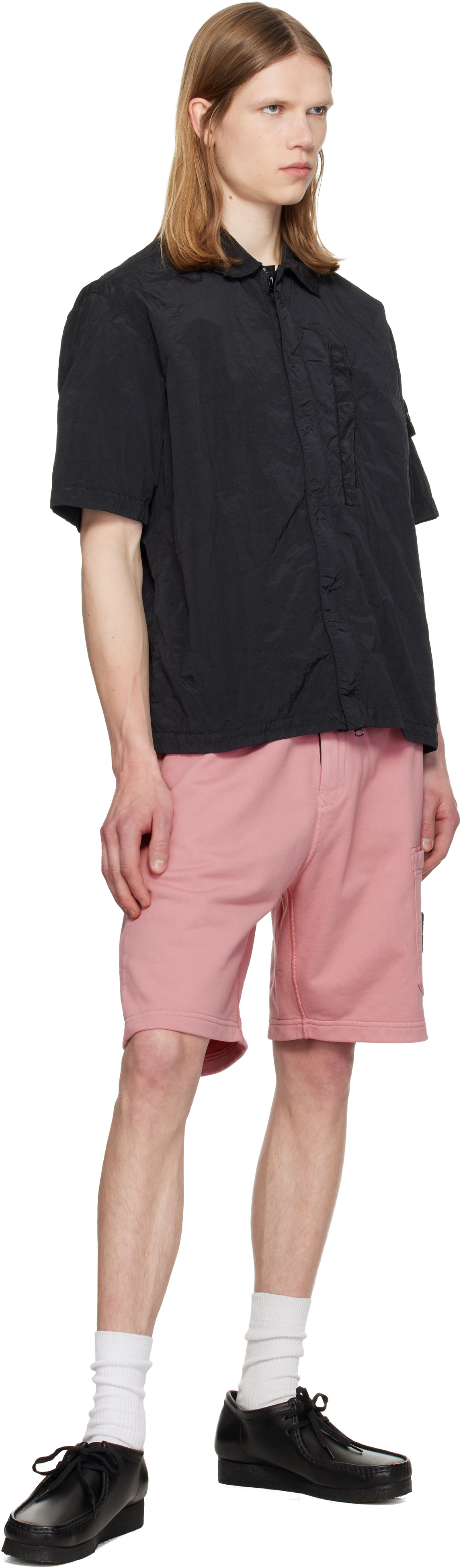 Stone Island: ブラック 1200028 Nylon Metal ECONYL シャツ | SSENSE 日本