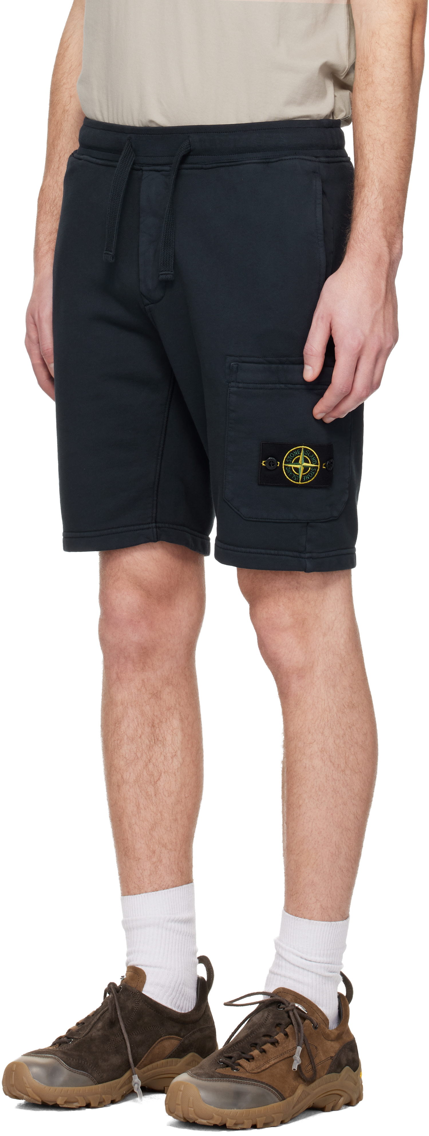 Stone Island: ネイビー 6200011 Organic Cotton Fleece ショート