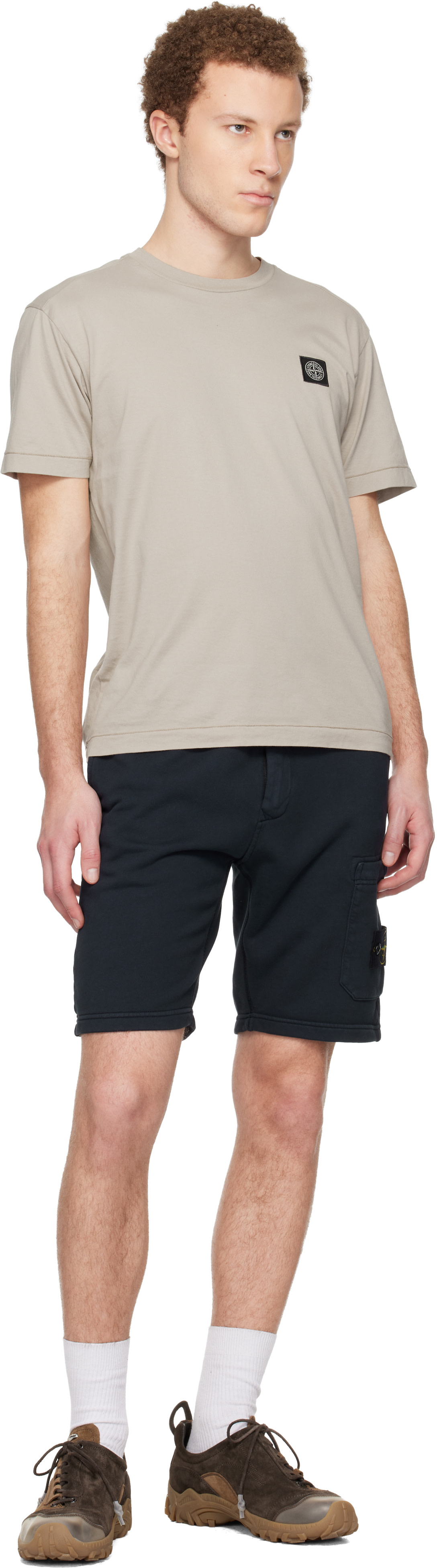 Stone Island: ネイビー 6200011 Organic Cotton Fleece ショート