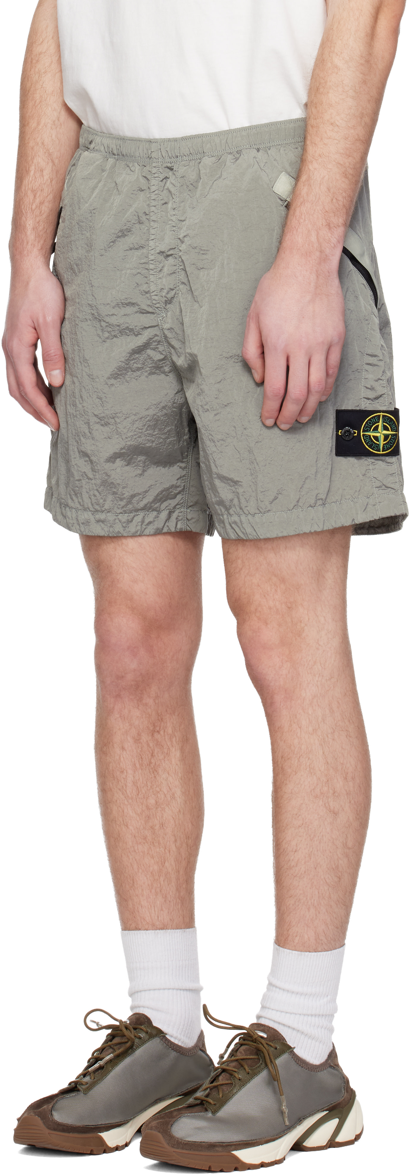Stone Island: グレー L100008 Nylon Metal ECONYL ショートパンツ 