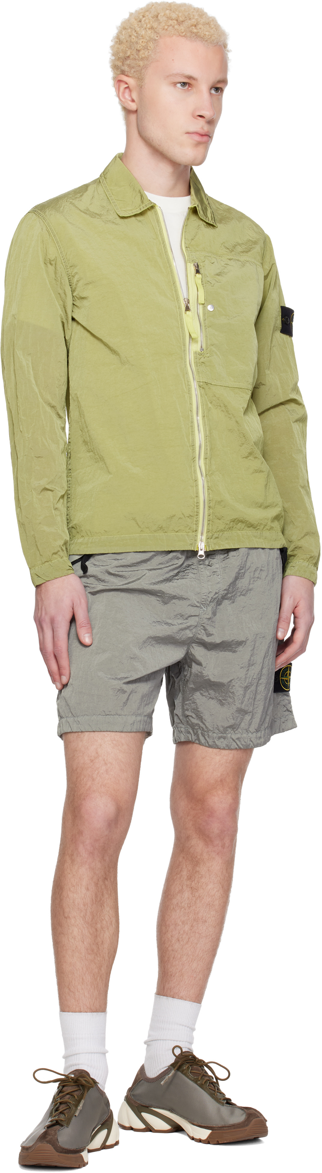 STONE ナイロンメタル　ショートパンツ Stone Island: グレー L100008 Nylon Metal ECONYL ショートパンツ