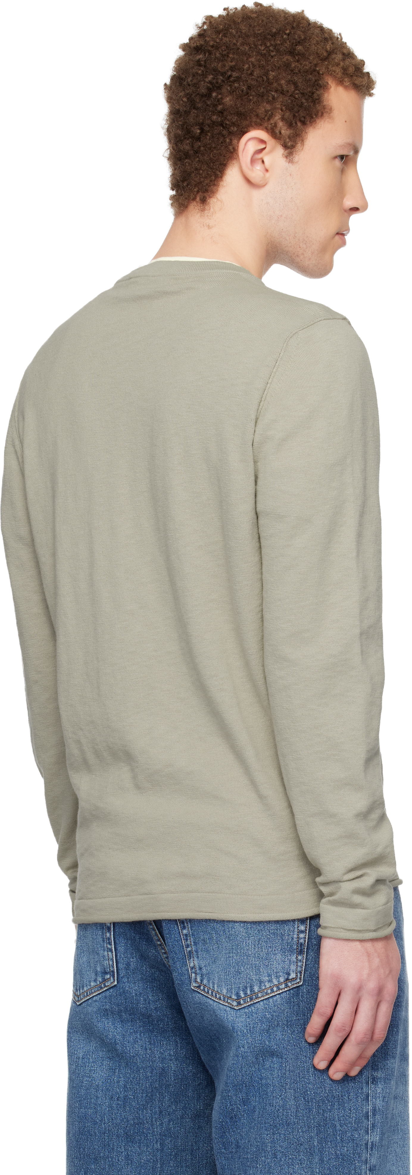 Stone Island - Pull 5100052 beige en coton bio