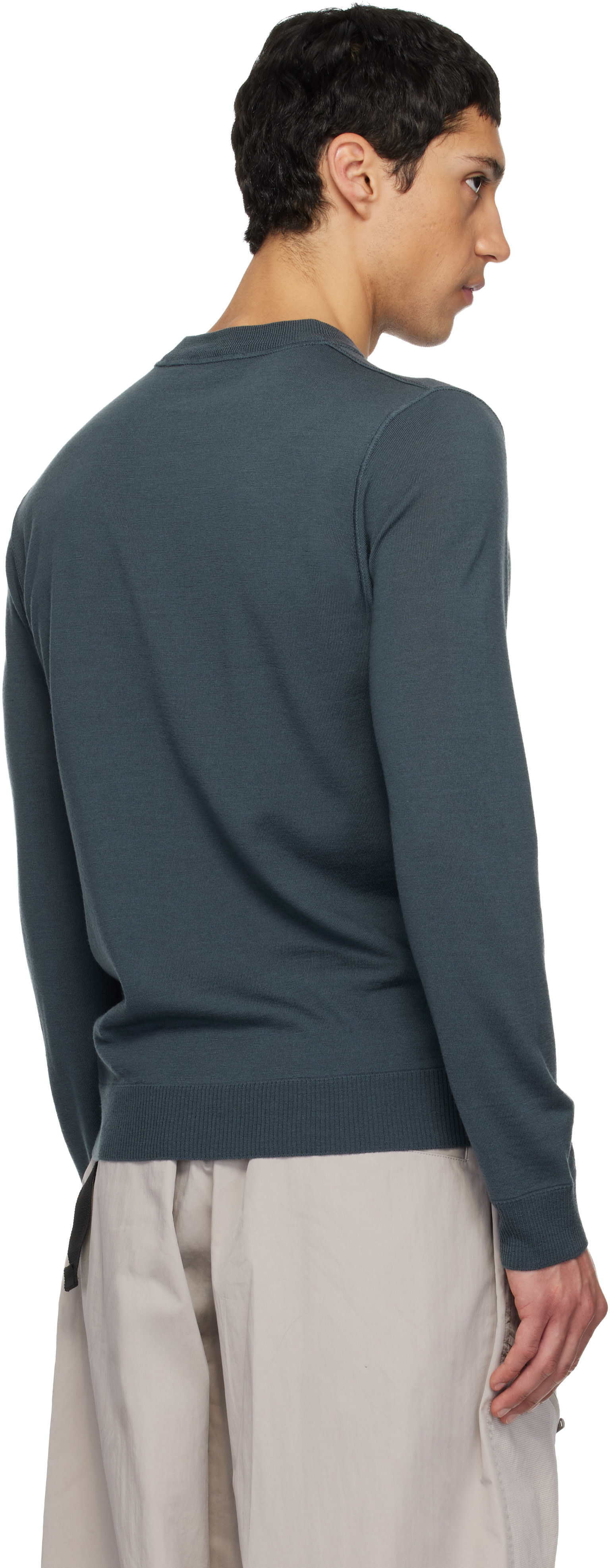 Stone Island: ブルー 5100071 Light Pure RWS Wool セーター | SSENSE