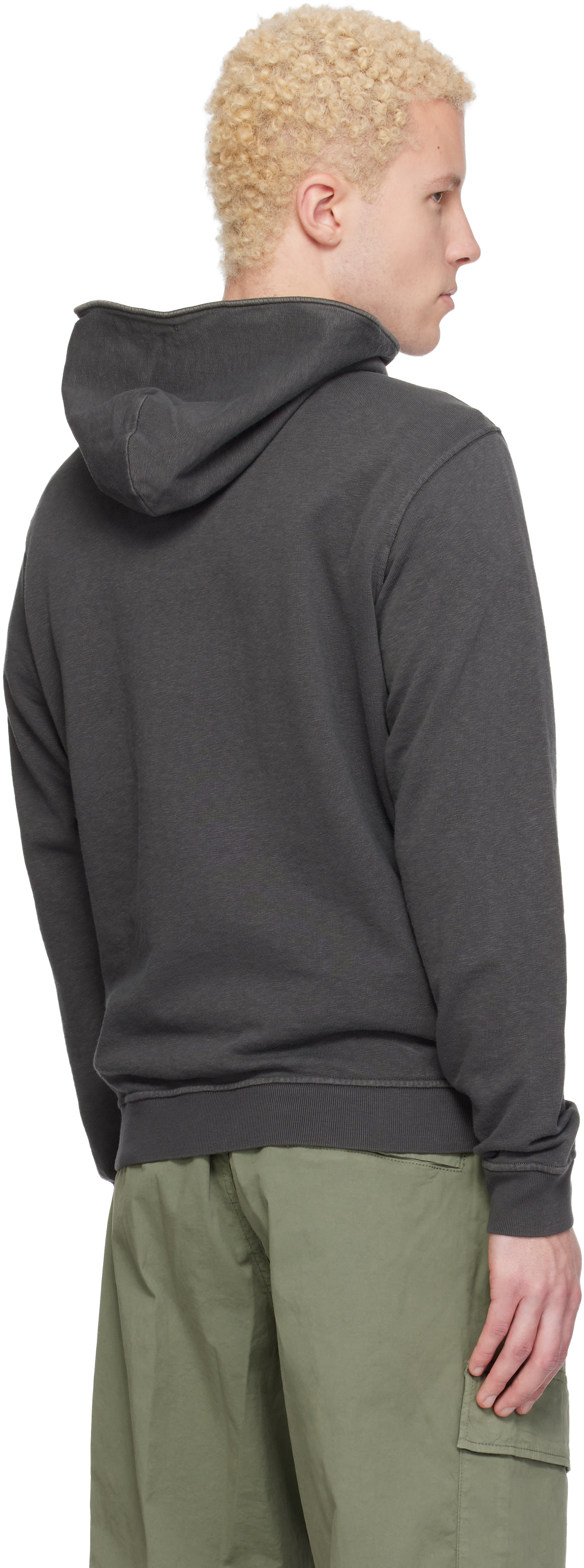 Stone Island: Gray 6100031 Malfilé Fleece Old Effect Hoodie 