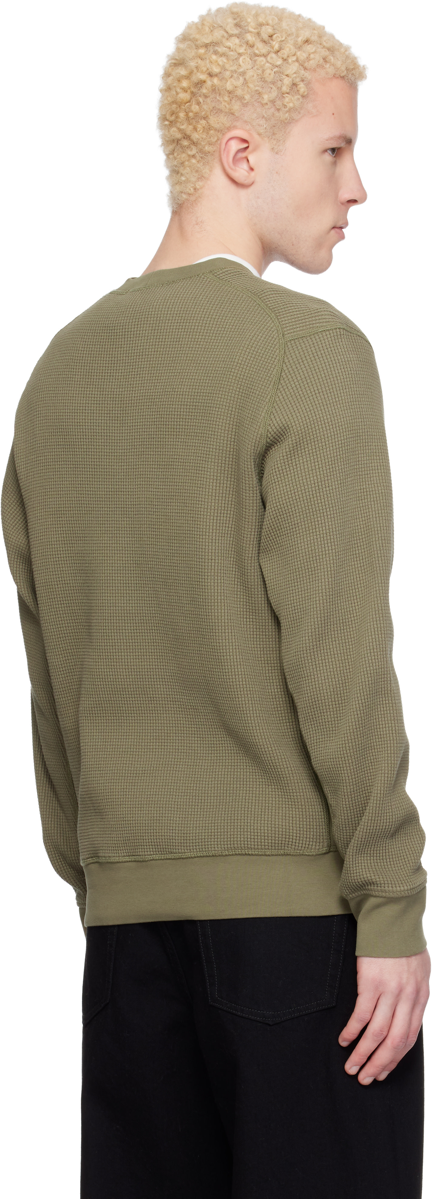 Stone Island: Khaki 6100056 Organic Cotton Waffle Fleece