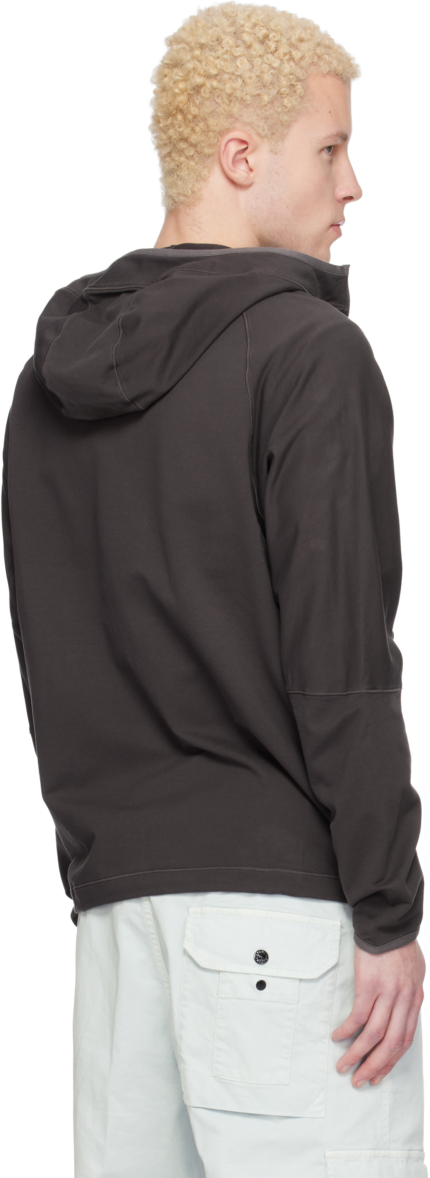 Stone Island: Gray 6100069 Stretch Cotton Fleece Stellina Hoodie