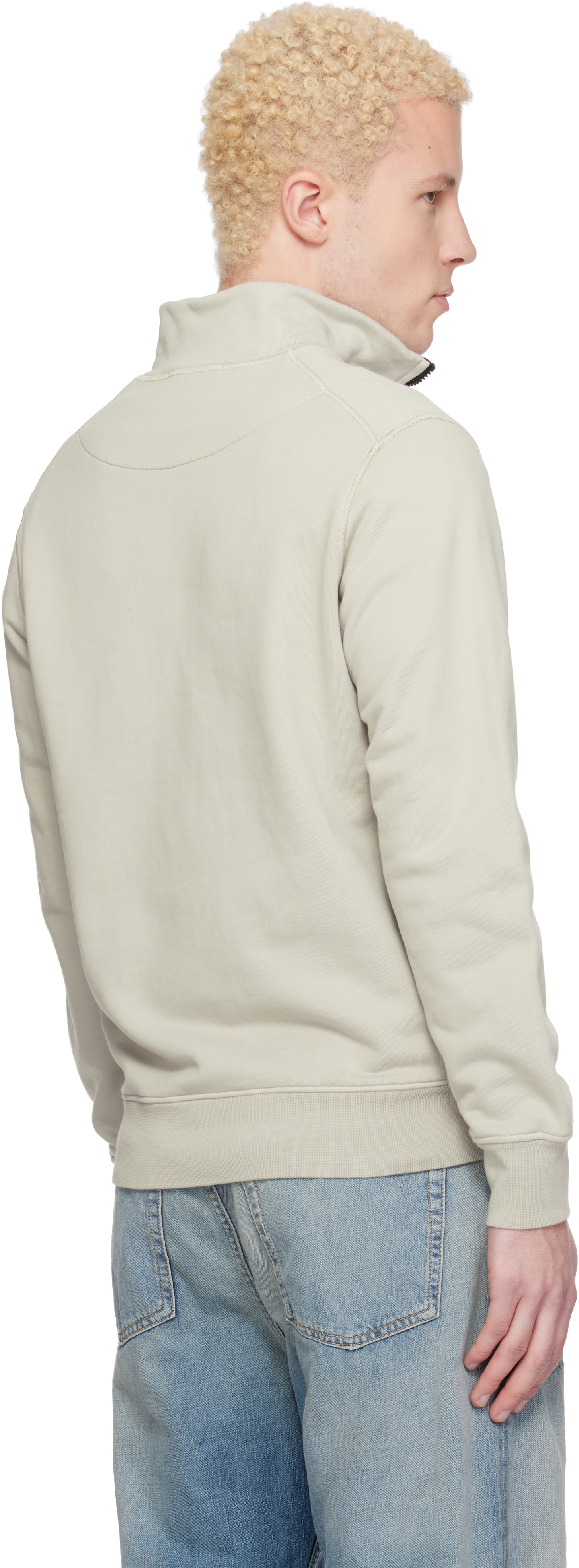 Stone Island: Gray 6100070 Organic Cotton Fleece Sweatshirt
