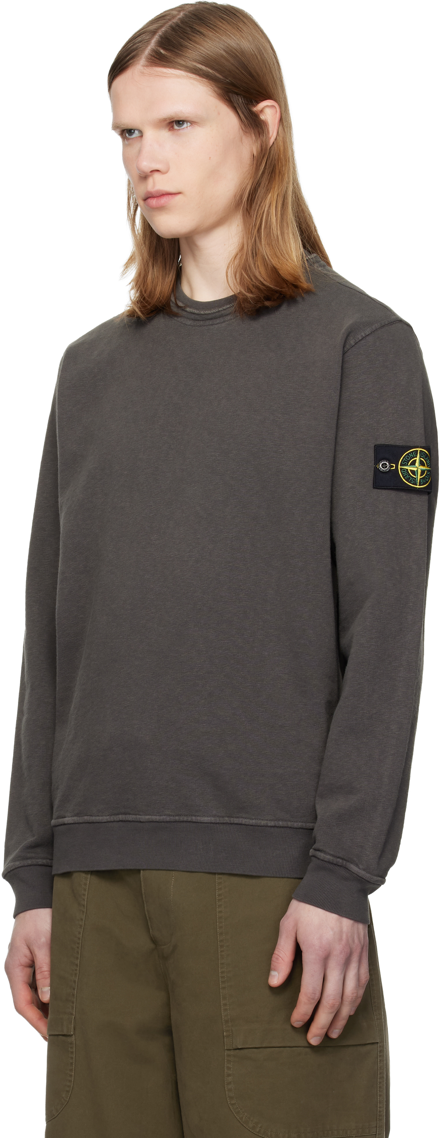 Stone Island: グレー 6100034 Malfilé Fleece 