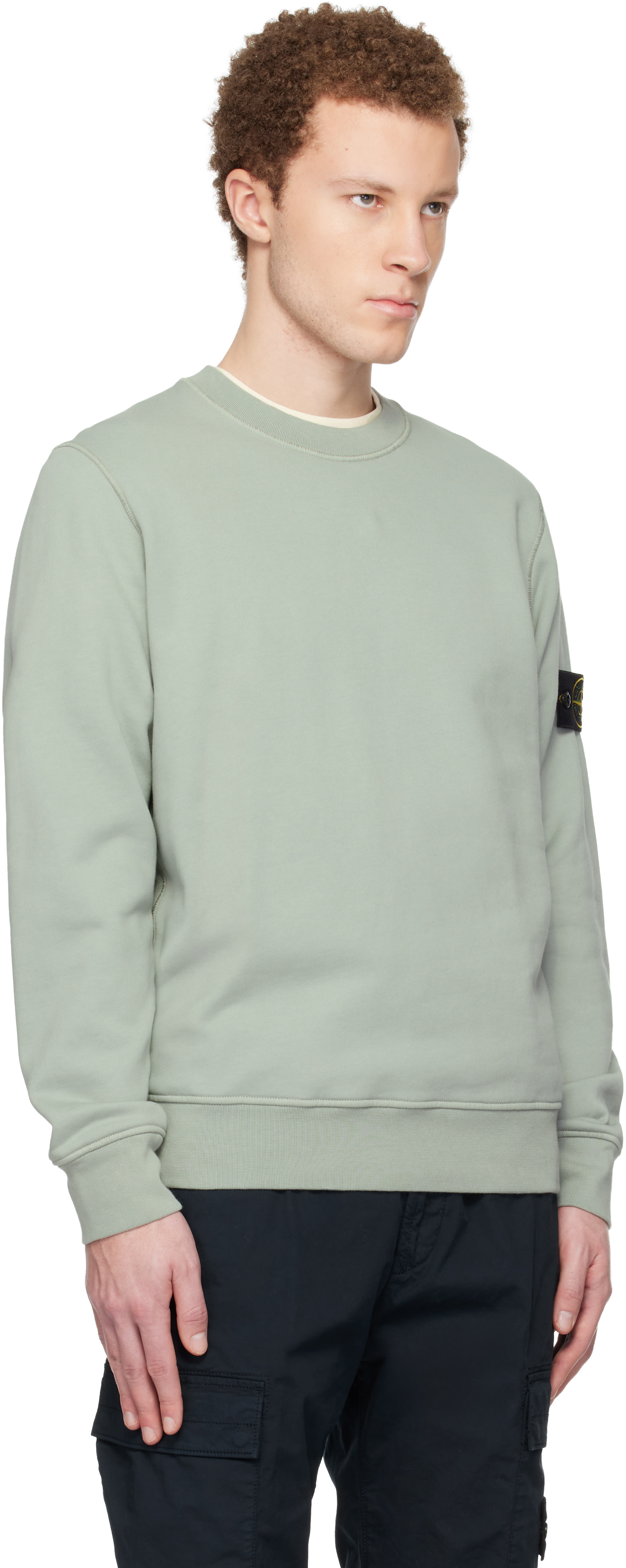 Stone Island: グリーン 6100060 Organic Cotton Fleece スウェット