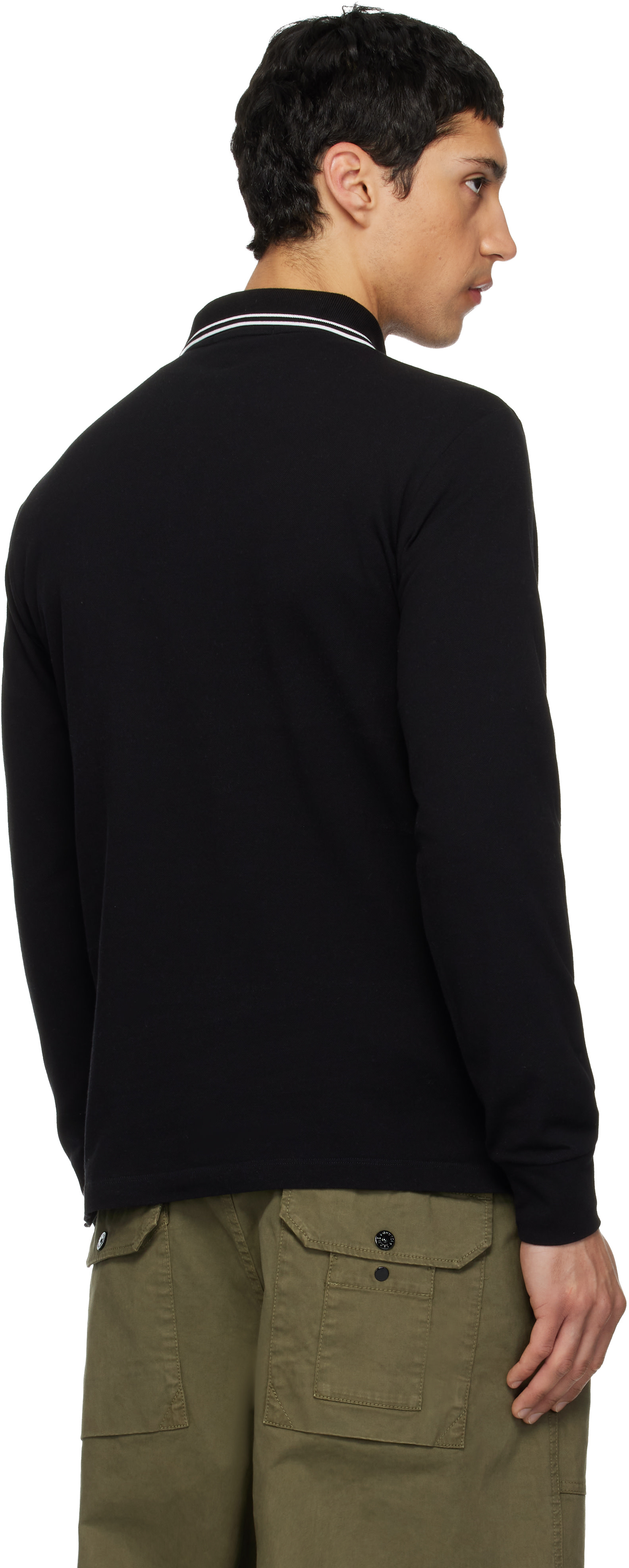 Stone Island: ブラック 2200012 Organic Cotton Piqué ポロシャツ
