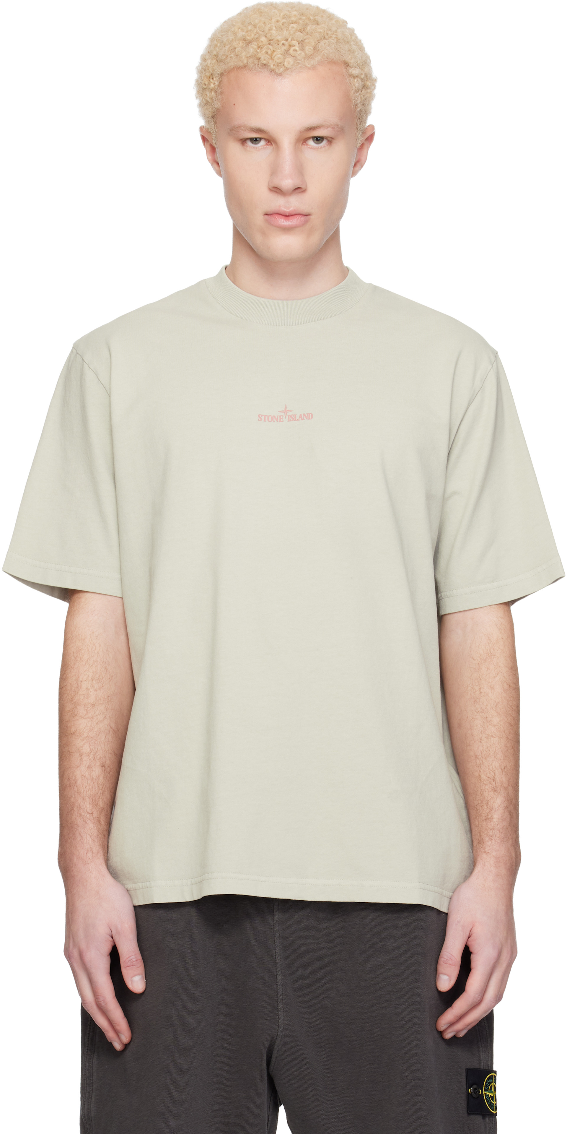 Stone Island: Gray 2100001 Combed Organic Cotton Jersey T-shirt 