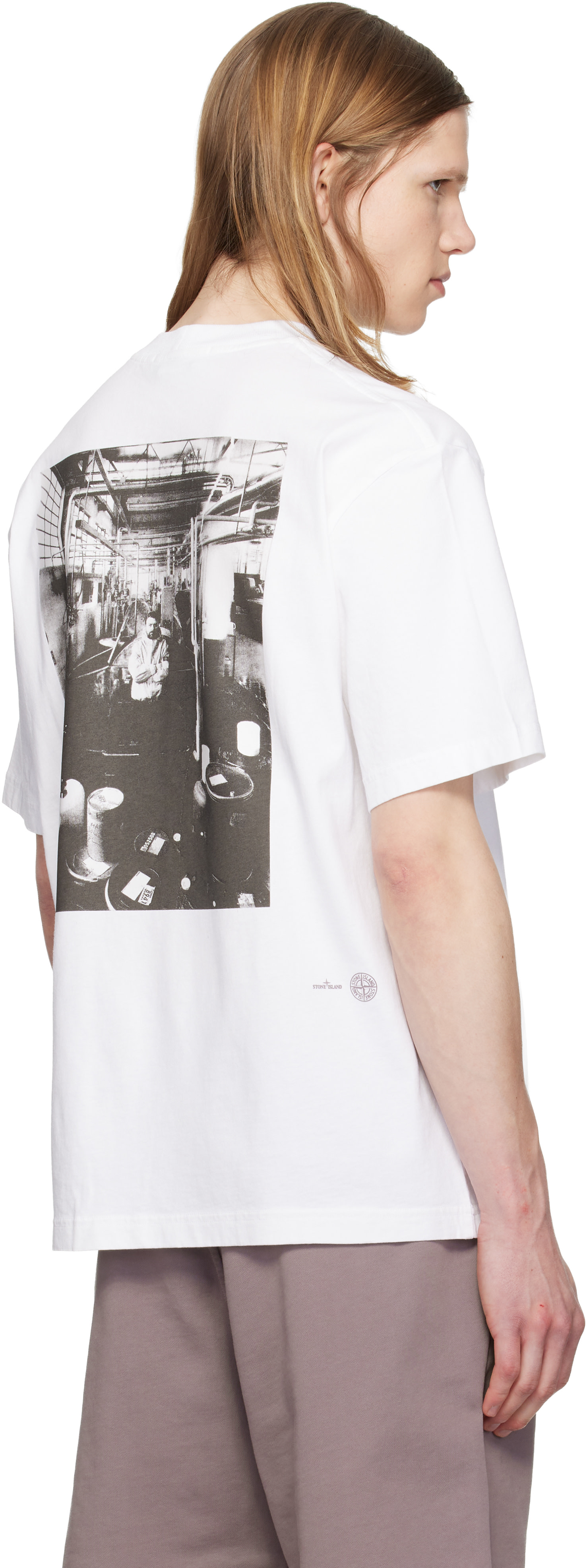 Stone Island: White 2100001 Combed Organic Cotton Jersey T-shirt