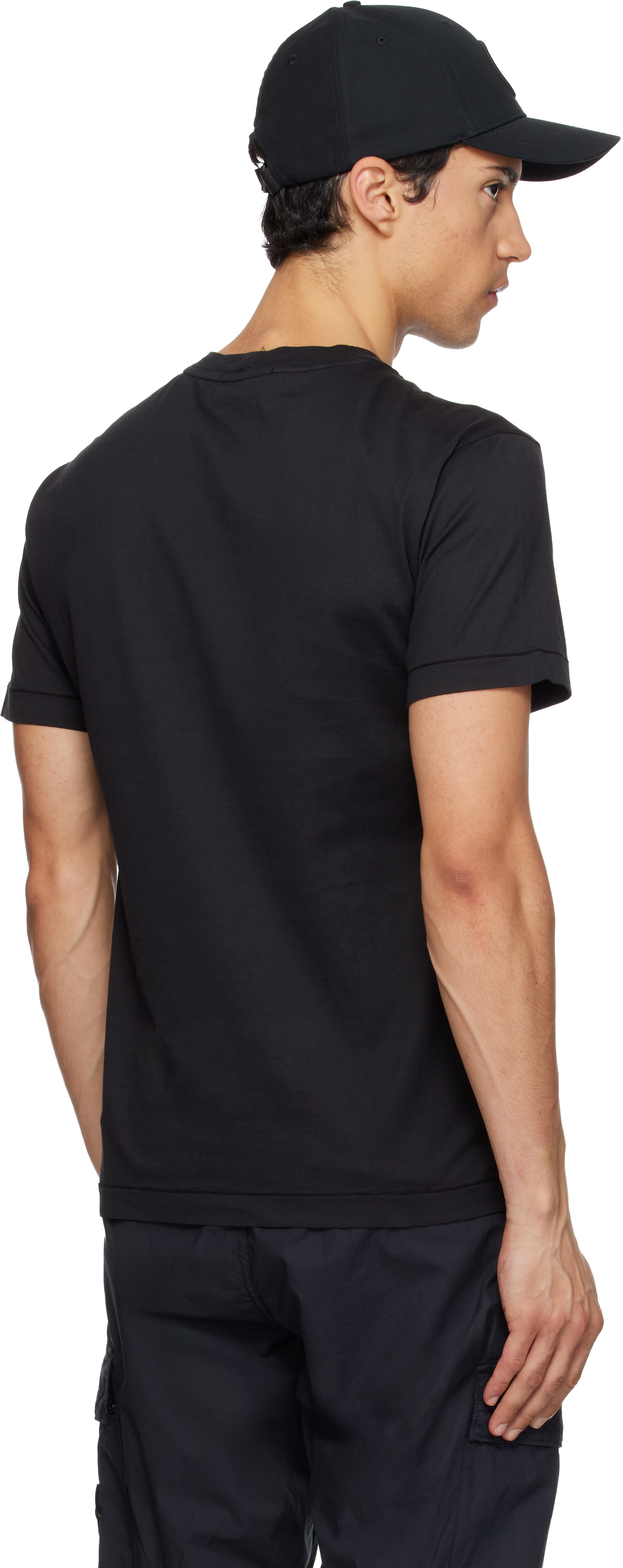 Stone Island: ブラック 2100027 60/2 コットンジャージ Tシャツ