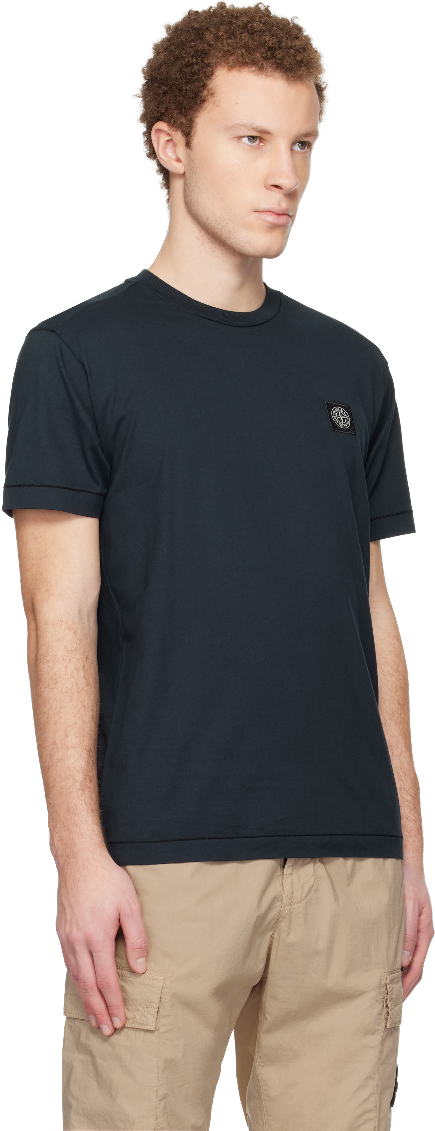 Stone Island: Navy 2100027 60/2 Cotton Jersey T-shirt | SSENSE