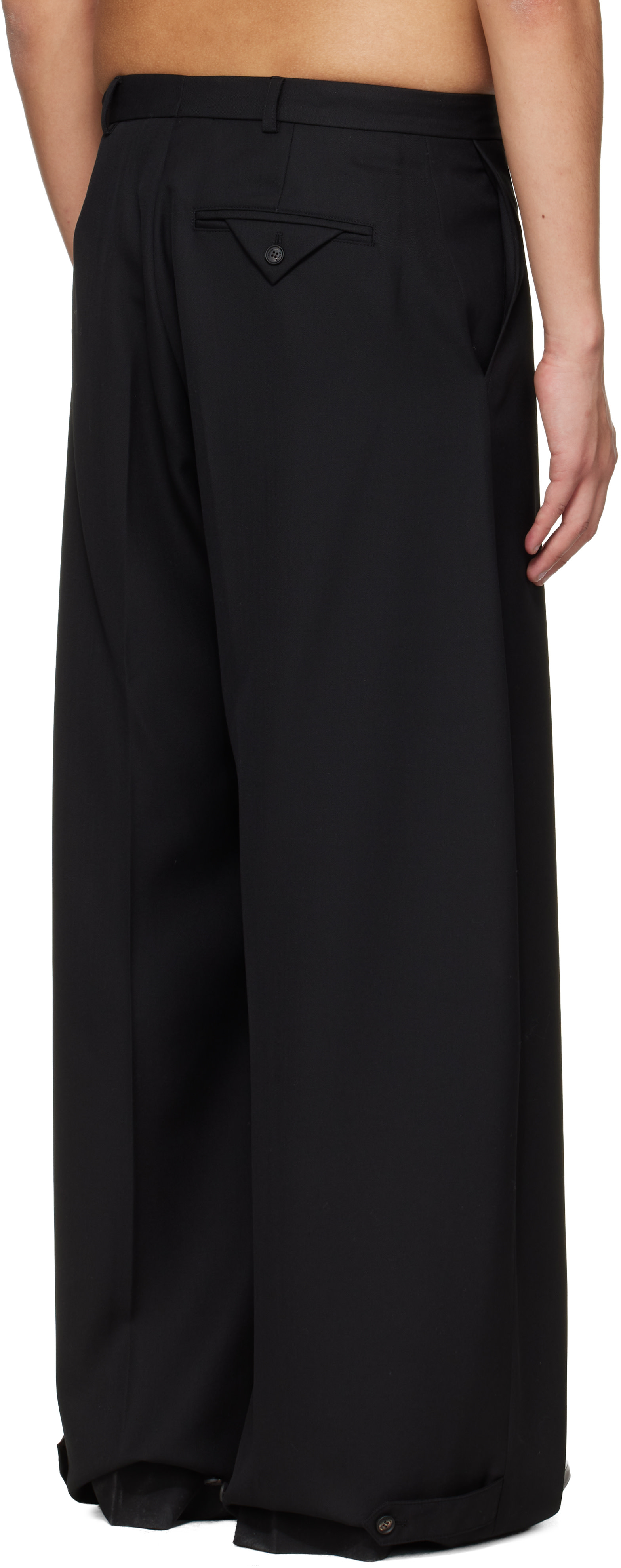 EGONlab - Pantalon façon tailleur ample noir
