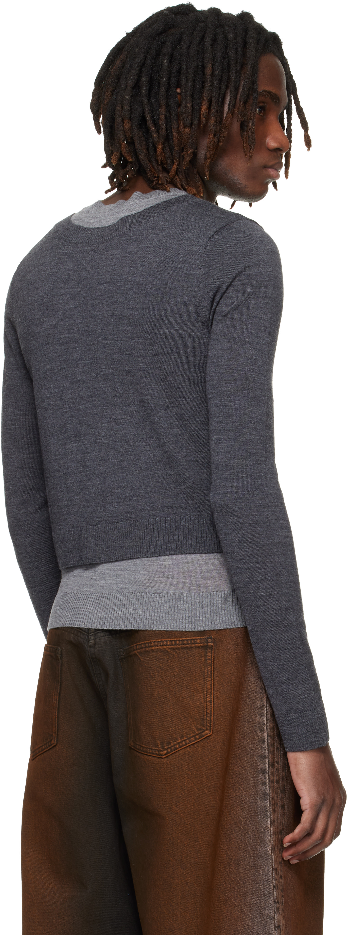 EGONlab - Cardigan étagé gris